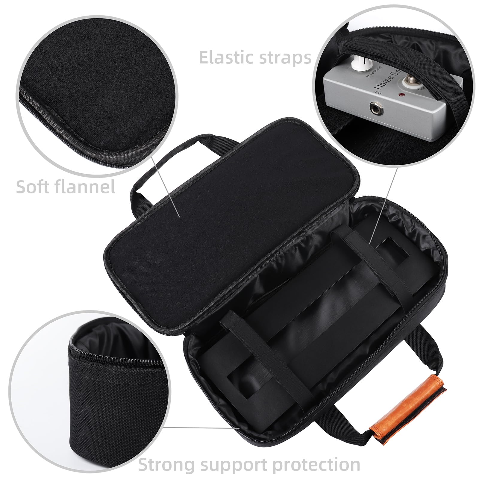 Mr.Power 15 x 5.7 inch Pedal Board Portable 0.75lb Super light Aluminium Alloy Effect Pedalboard With Carry Bag (Small Pedalboar