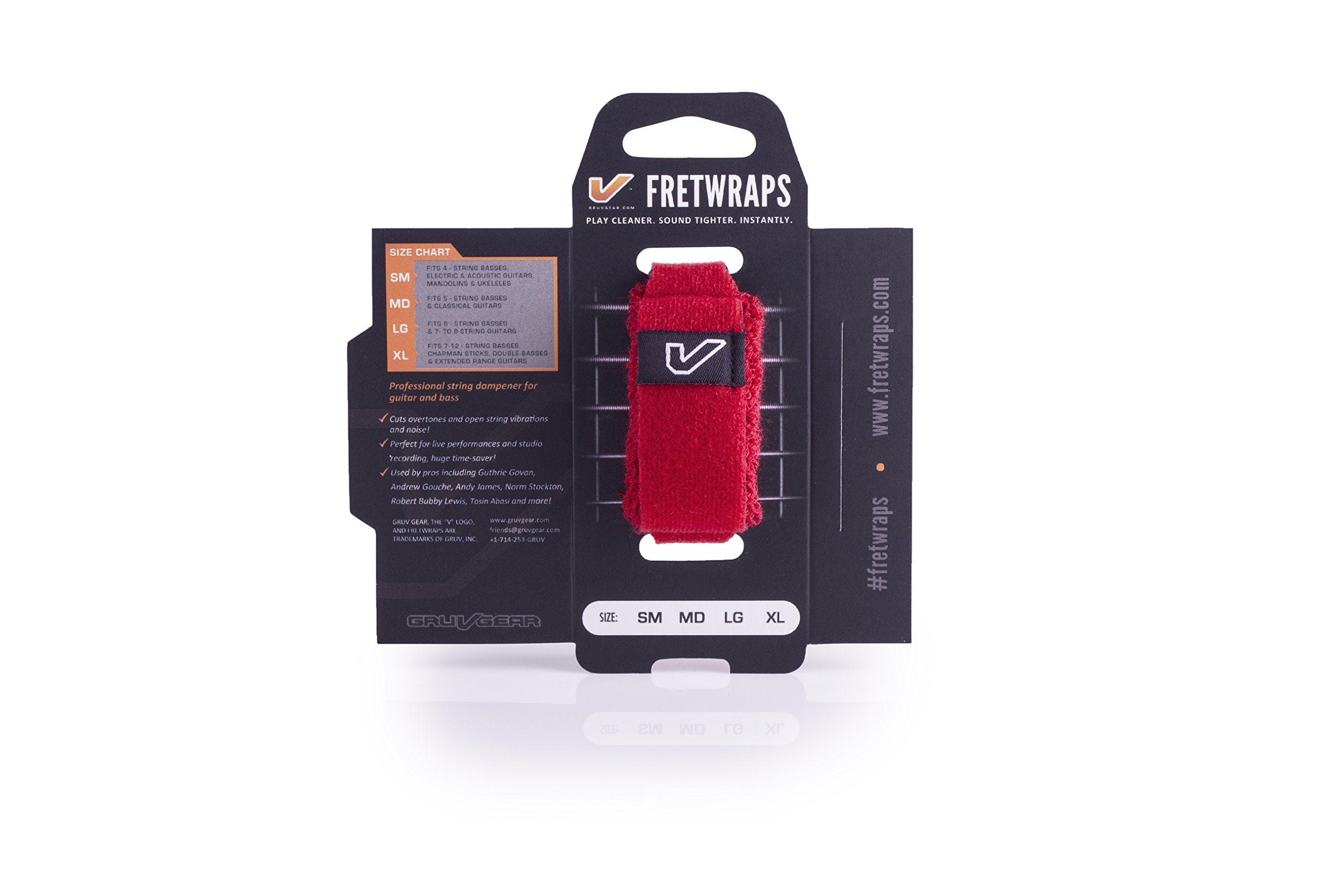 Gruv Gear FretWraps HD 'Fire' String Muter 1-Pack (Red, Small) (FW-1PK-RED-SM)