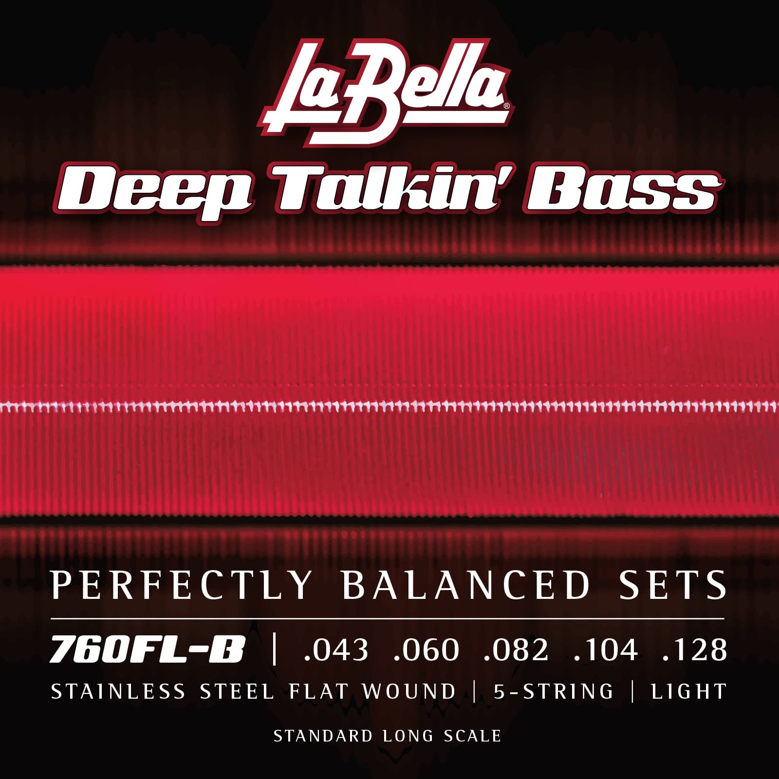 La Bella 760FL-B Deep Talkin Bass Flatwound Bass Strings - Light 5-String