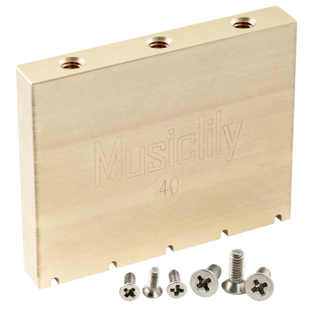 Musiclily Ultra Solid Brass Tremolo Block For Gotoh Ge1996T Floyd Rose Style Locking Tremolo Bridge Electric Guitar, 40Mm Tall