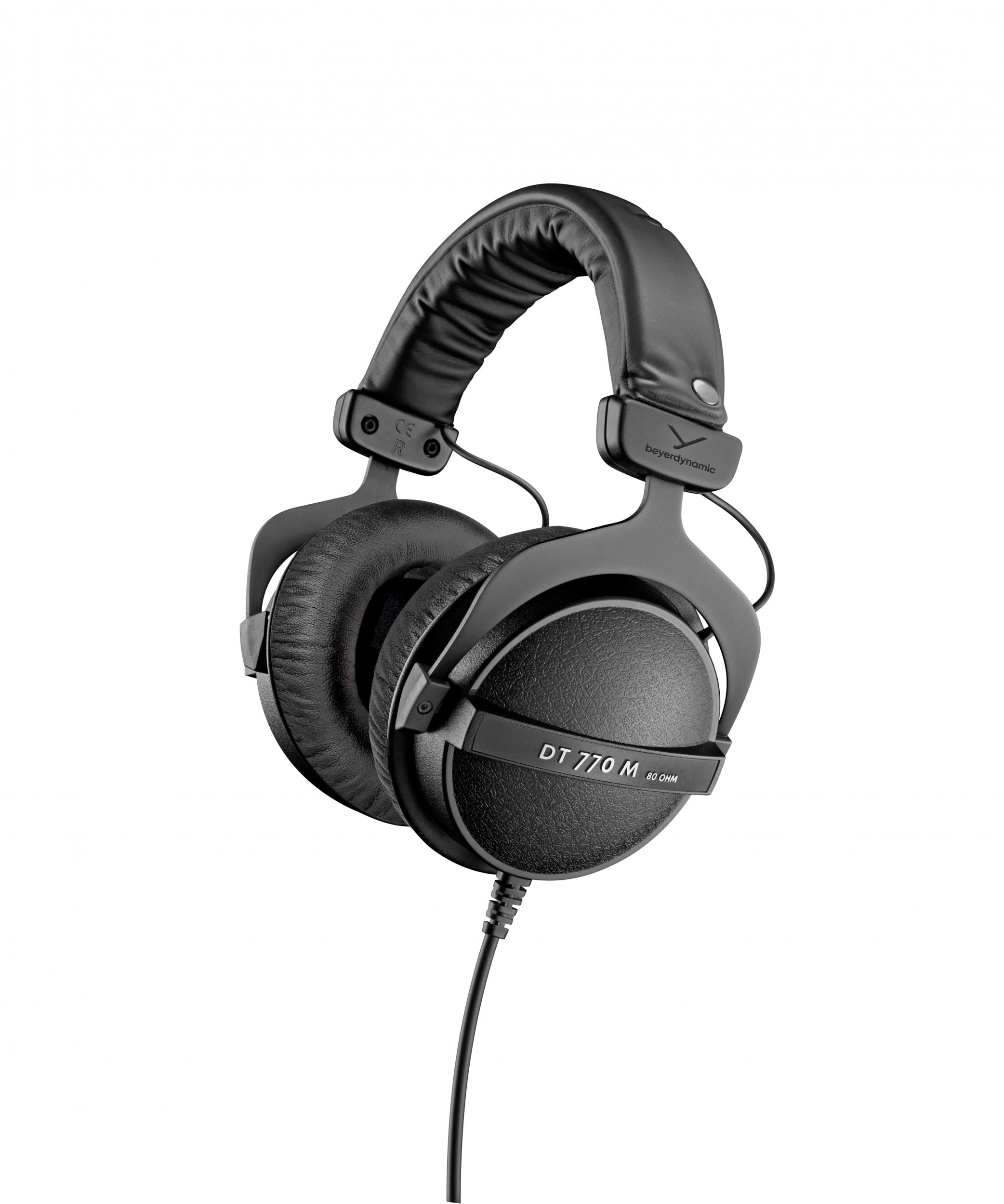 Beyerdynamic Dt 770 M 80 Ohm Over-Ear-Monitor Headphones In Black, Closed Design, Wired, Volume Control For Drummers And Sound E