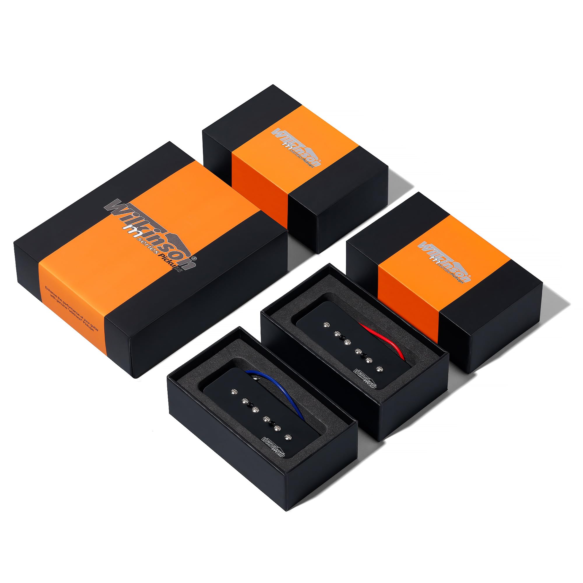 Wilkinson M series WO90 Ceramic Single Coil Pickups,Neck Bridge P-90 Pickups Set for Les Paul SG LP Style Electric Guitar Parts