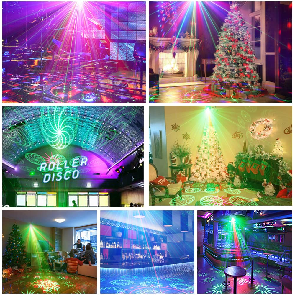 Party Lights Disco Light,RGB Sound Activated Disco Ball Light Dj Lights Projector with Remote Control for Parties Birthday Gift