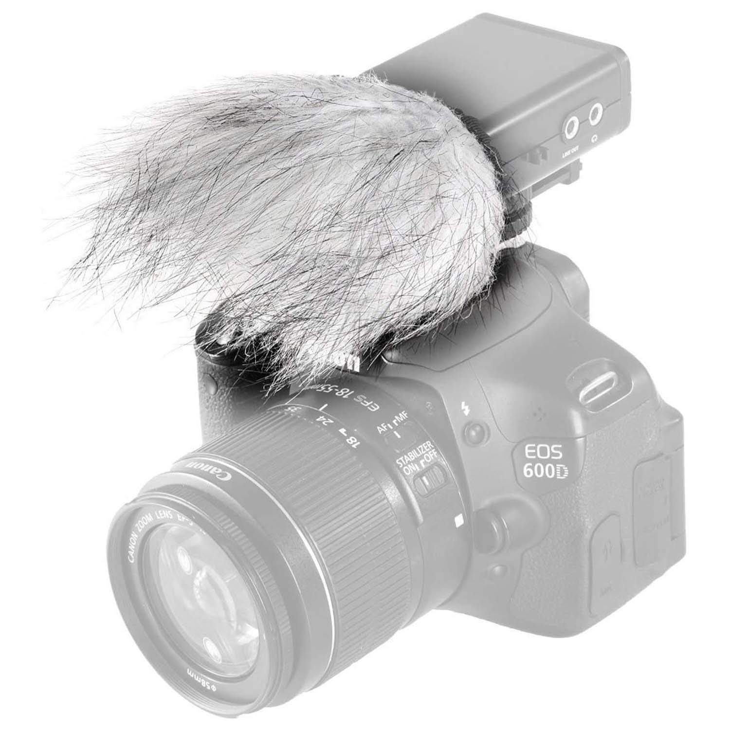 Movo WS9 Furry Outdoor Windscreen Microphone Muff for Portable Digital Recorders up to 3 X 1.5 (W x D) - Fits The Zoom H4n PRO, 