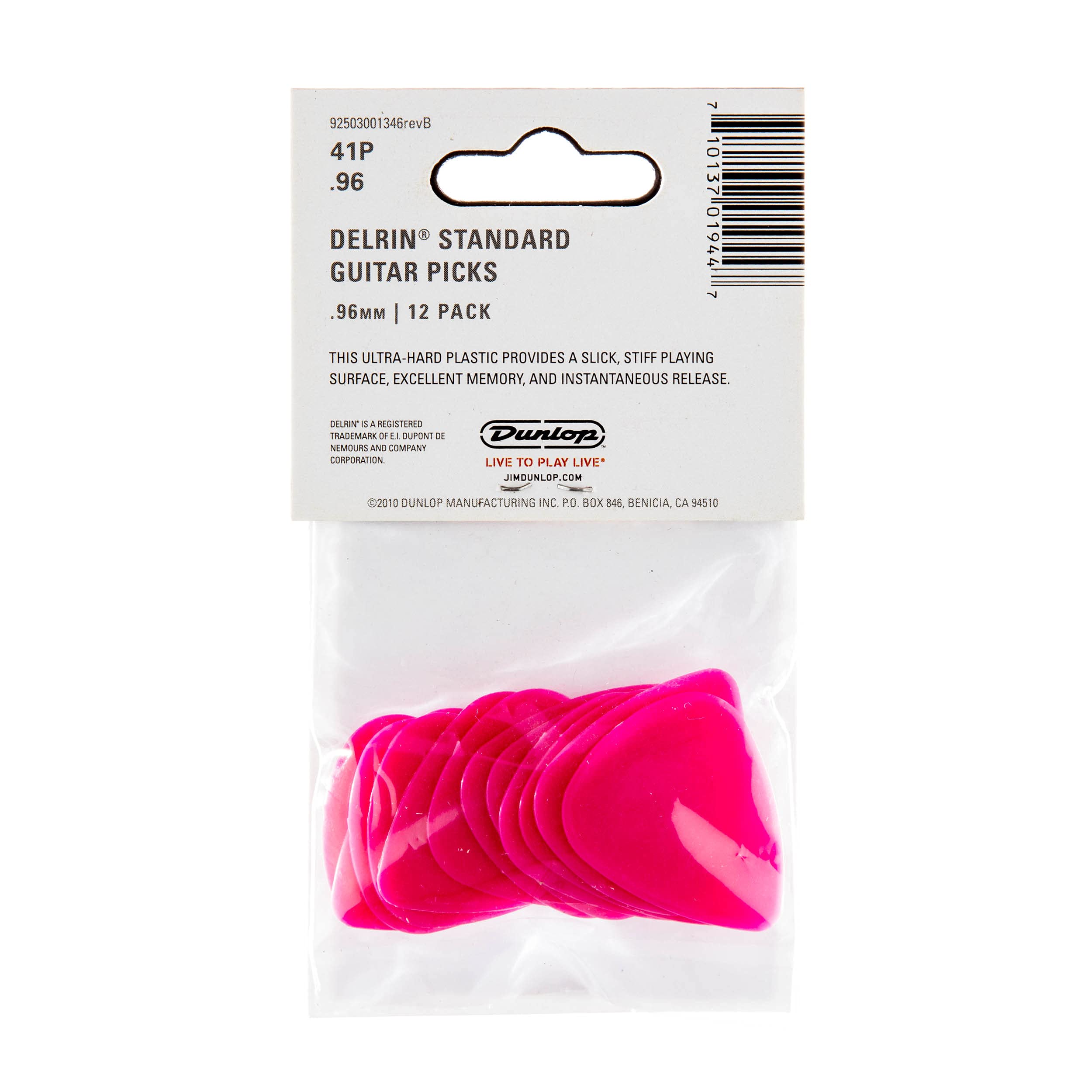 Dunlop 41P.96 Delrin, Dark Pink, .96mm, 12/Player's Pack