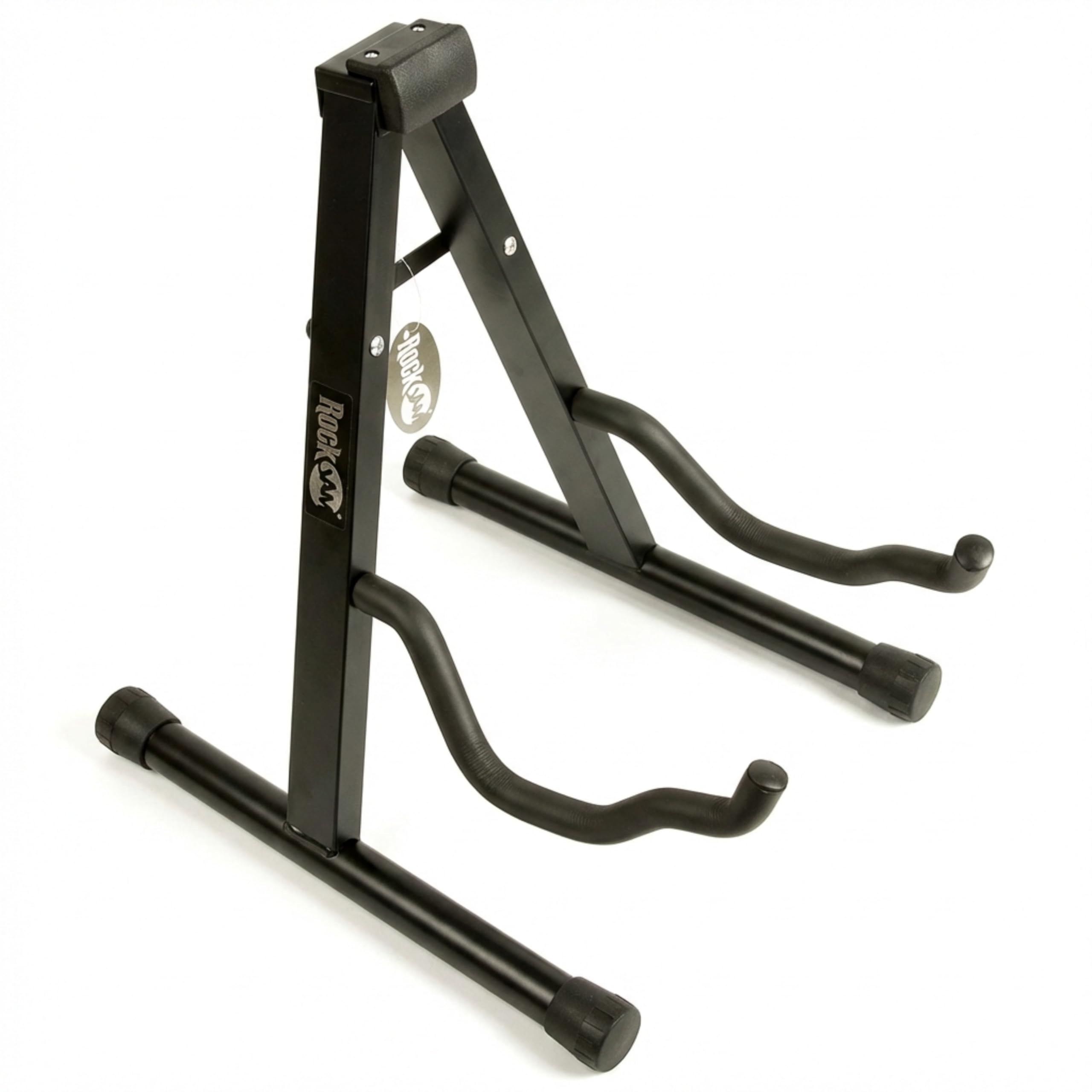 RockJam A-Frame Portable Guitar Stand with Plecs & Lessons