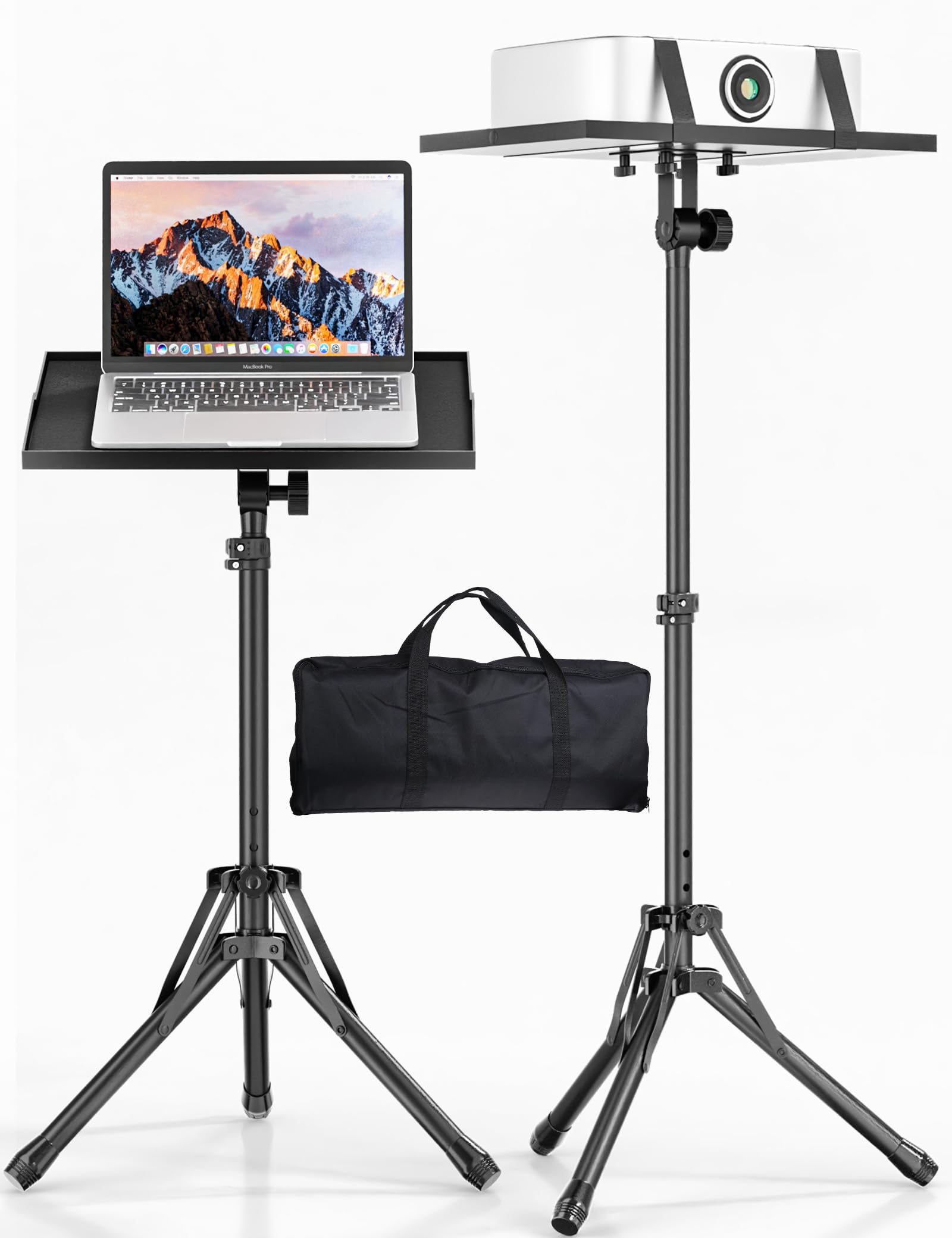 Projector Stand Tripod, Adjustable Height 26 to 38 Inch Laptop Tripod, Floor Standing Laptop Stand, Foldable Tripod for Projecto
