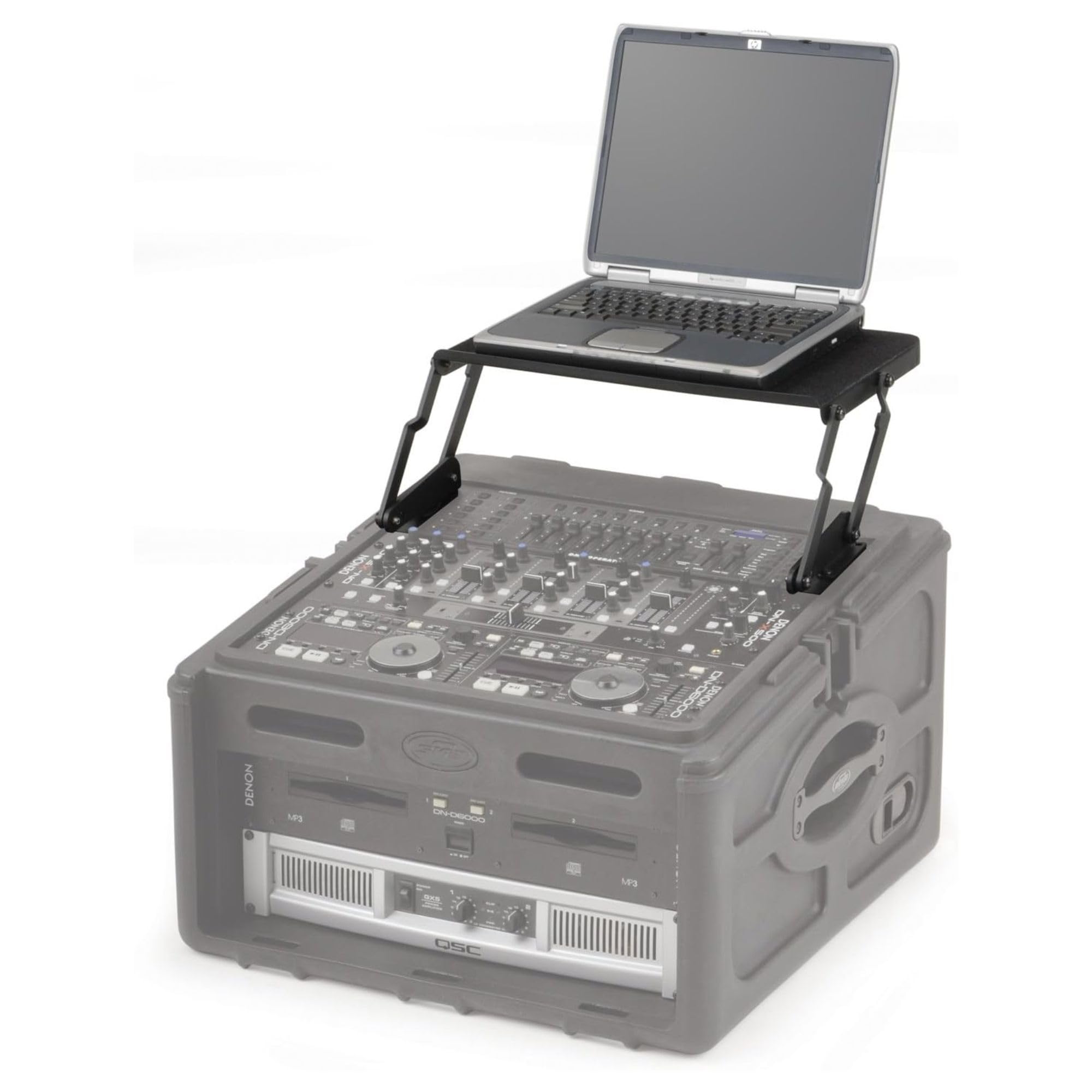SKB Retractable Audio Video Shelf Mount for Studio Music Equipment Storage, Rack Mount System for 8U Slant AV Racks and Stands, 