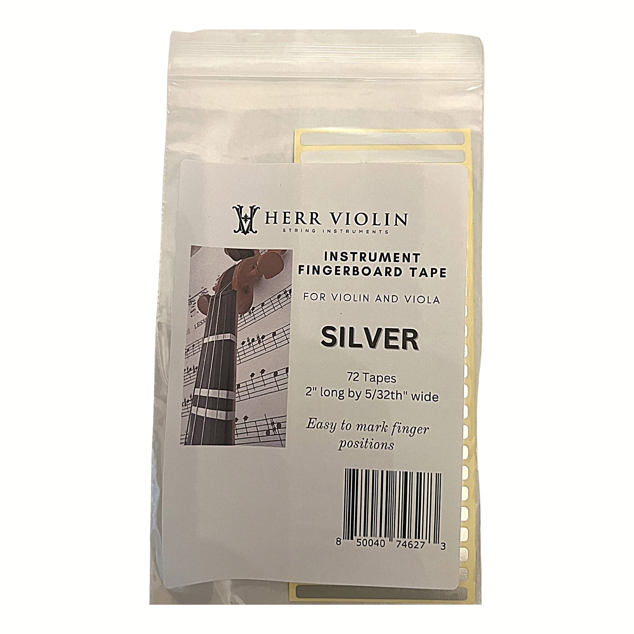 HERR Violin, Instrument Fingerboard Tape for Violin and Viola, String Instrument fingerboard Tapes, Note Positioning tape, Slive