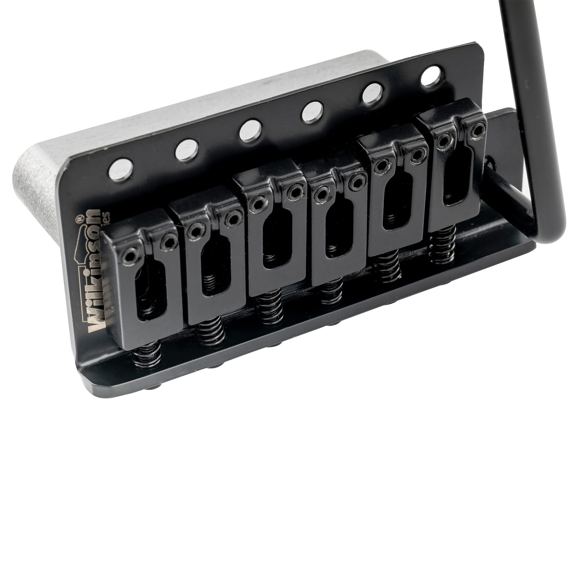 Wilkinson M Series 54mm (2-1/8 inch) String Spacing 6-Screw Modern Style Saddle Guitar Tremolo Bridge with Push-In Arm 36mm Bloc