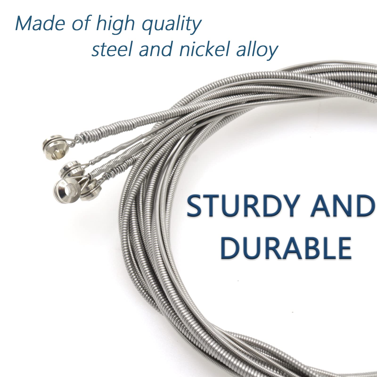 Cheerock Stainless Steel 4 String Bass Strings Replacement Set, Acoustic Bass Strings, Electric Bass String, 4 String Bass Instr