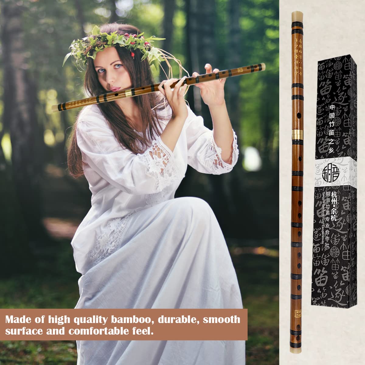 Bamboo Flute Musical Instruments Key C Wooden Flute Chinese Flute Instrument Chinese Bamboo Classic Musical Instrument for Kids
