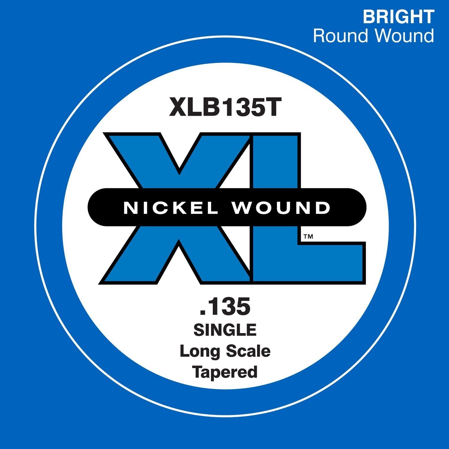 D'Addario Xlb135T Nickel Wound Bass Guitar Single String, Long Scale, .135, Tapered