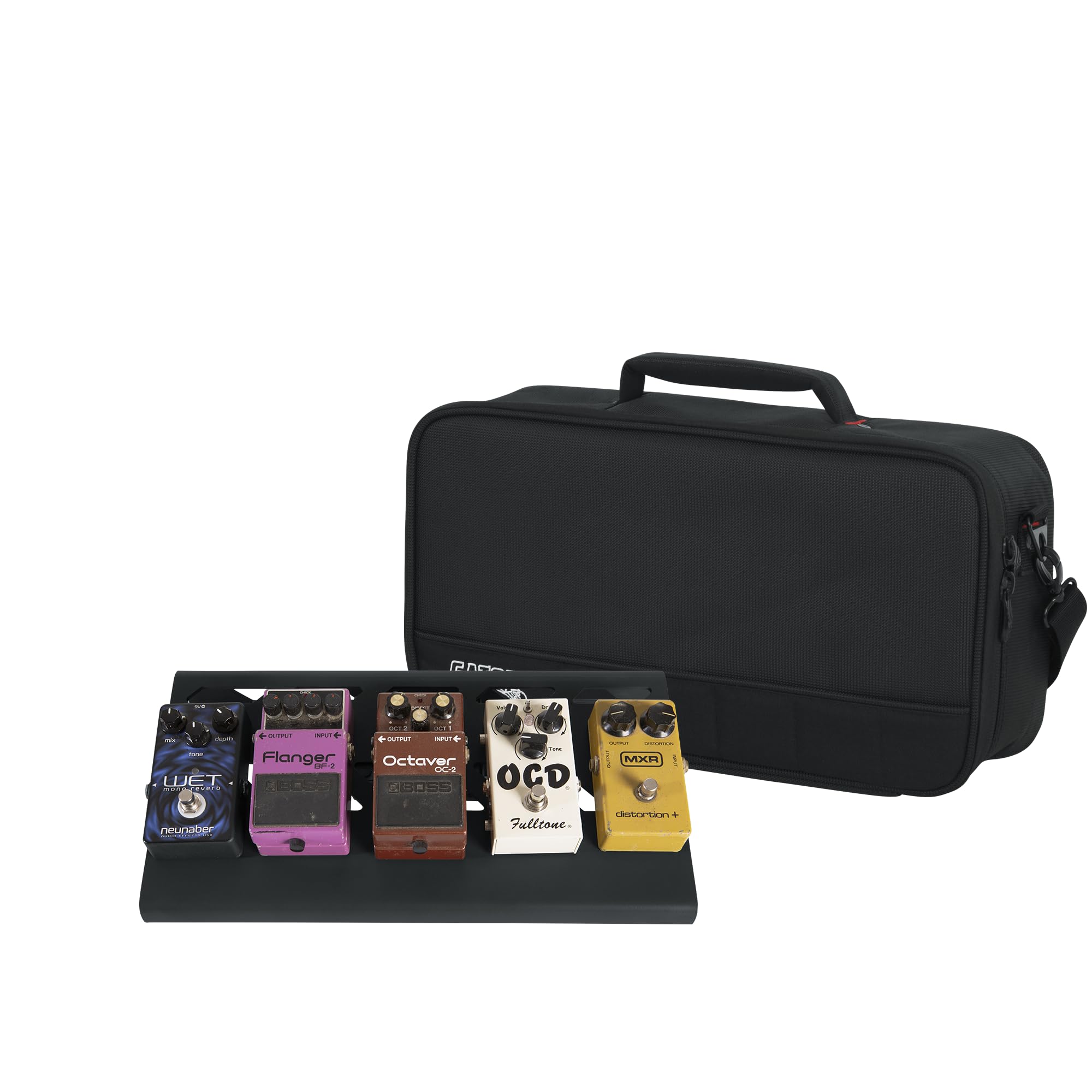 Gator Cases Aluminum Guitar Pedal Board with Carry Bag; Small: 15.75 x 7 | Stealth Black (GPB-LAK-1)