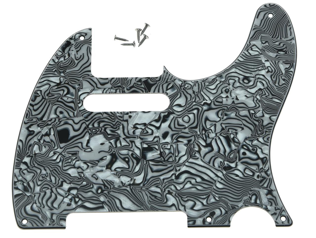 Kaish American Vintage 5 Hole Tele Pickguard Tl Guitar Pick Guard Scratch Plate For Tele/Telecaster Black White Shell