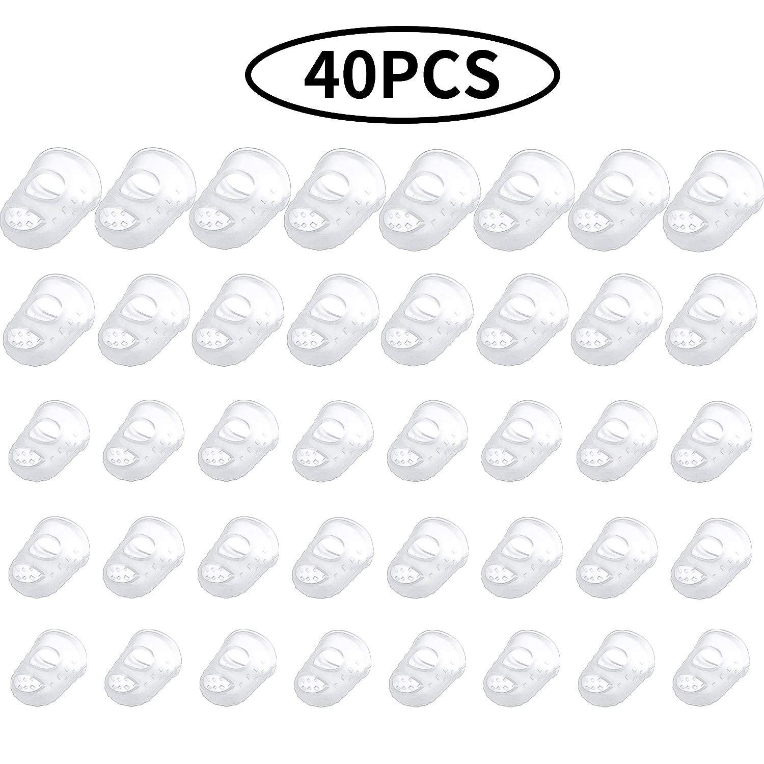 Frienda 40 Pieces Guitar Fingertip Protectors Silicone Finger Guards Anti-slip Finger Protection Covers Caps for Stringed Instru