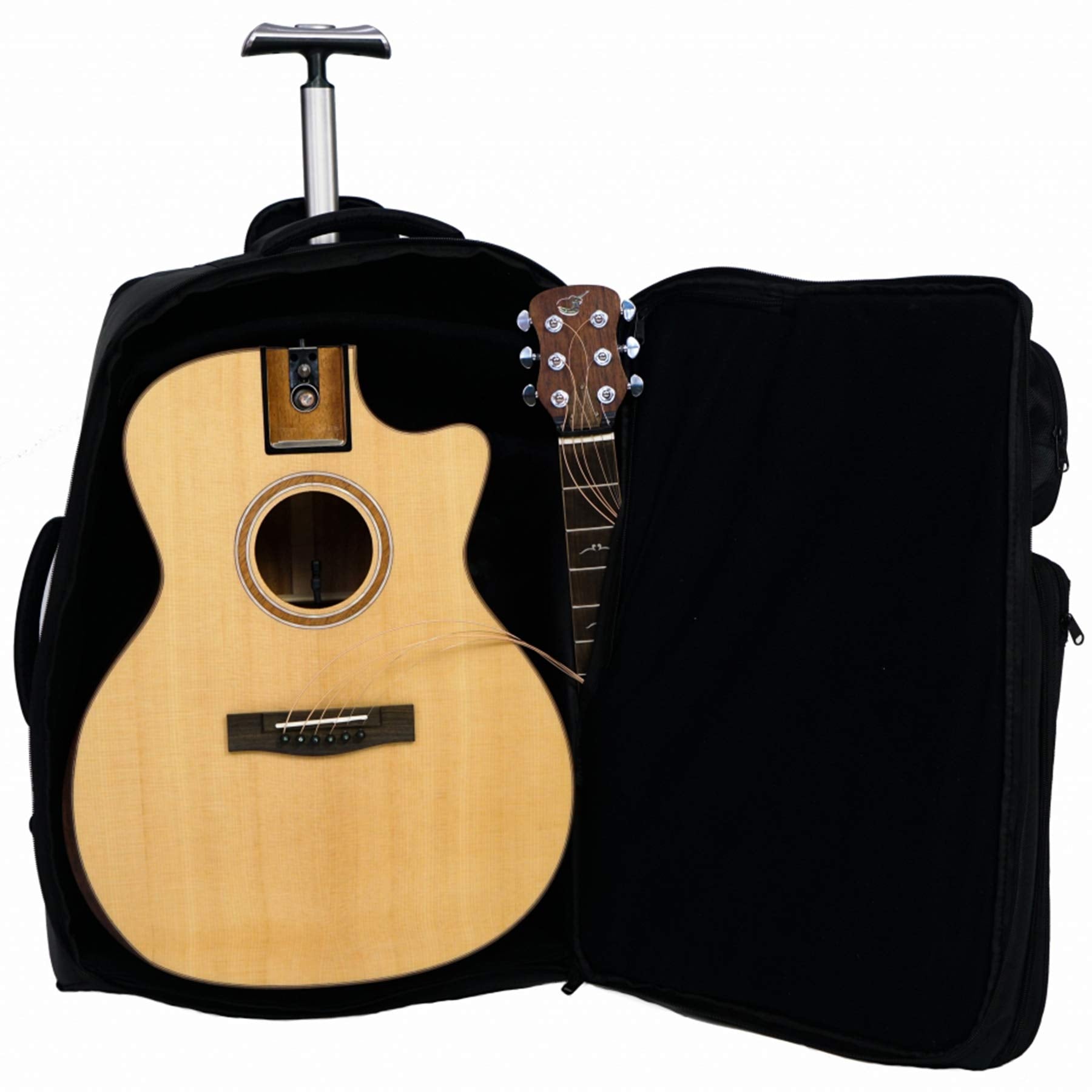 Journey Instruments Solid Sitka Travel Guitar - Ff412C Traveling Acoustic-Electric Collapsible Grand Auditorium Guitar - Portabl