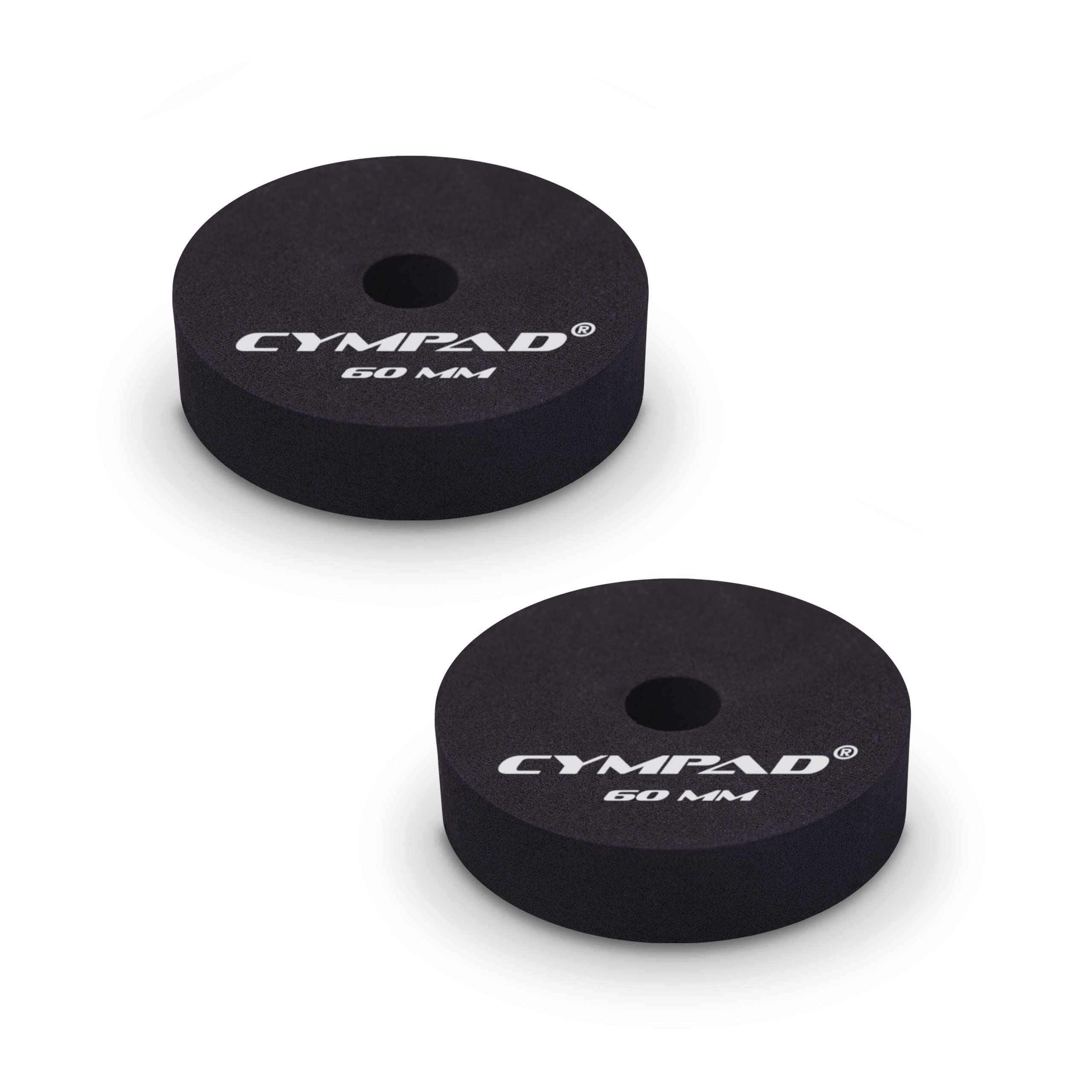 Cympad Moderator Cymbal Tuner Pads - 60mm Double Set - Reduces Overtones & Sustain - Foam Cymbal Washers for Studio, Practice & 