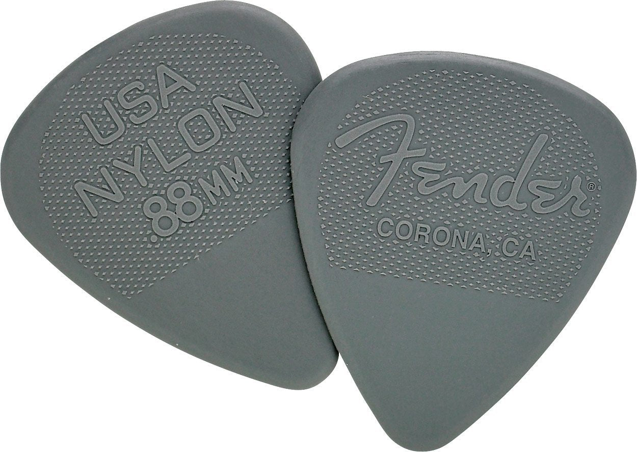 Fender Nylon Guitar Picks 351 Shape, Gray, 0.88Mm, 12-Pack