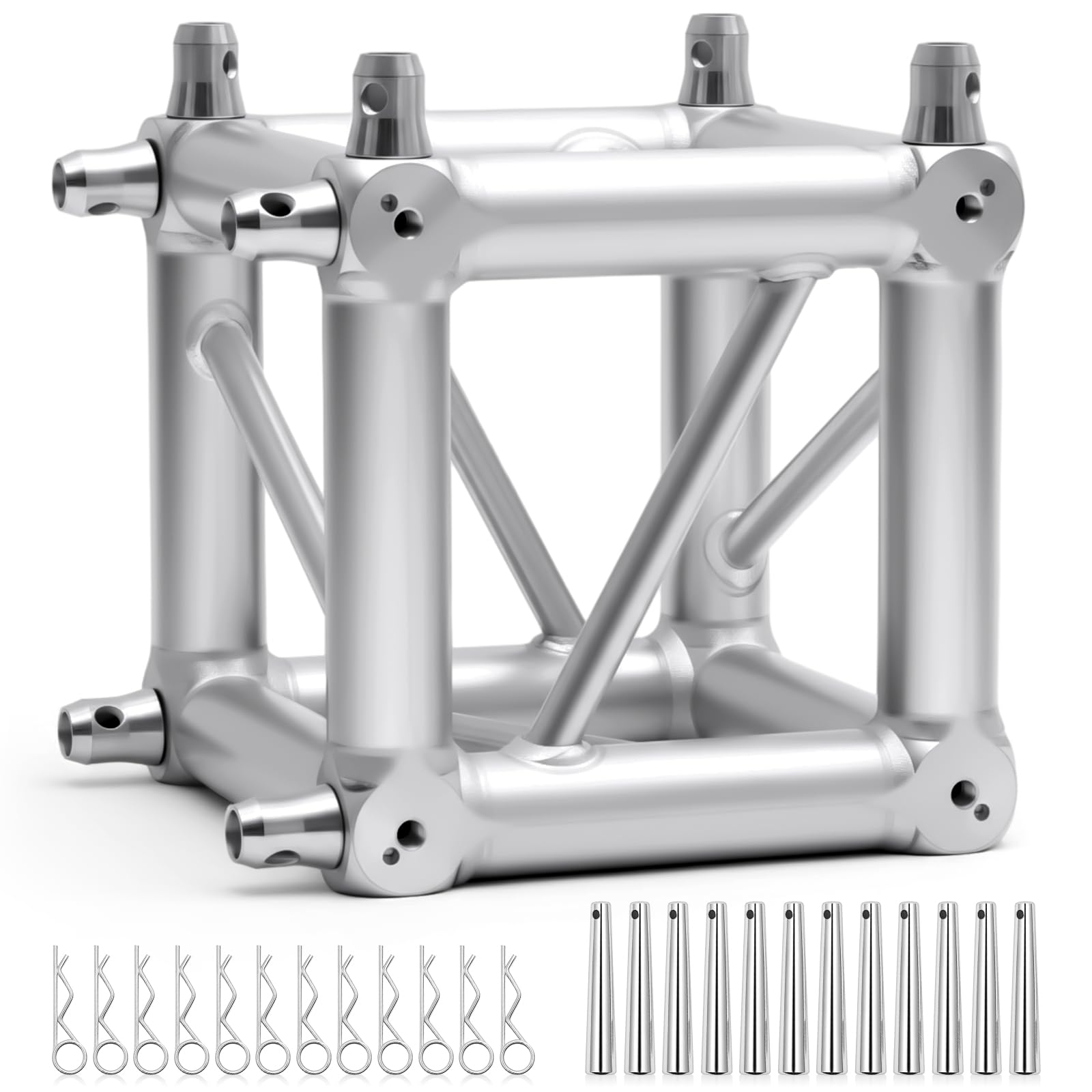 Otoolling Universal Square Corner Junction Box Cube 11.4 ft 6-Way Connection Fits Square Truss F34 with Connecting Hardware for 
