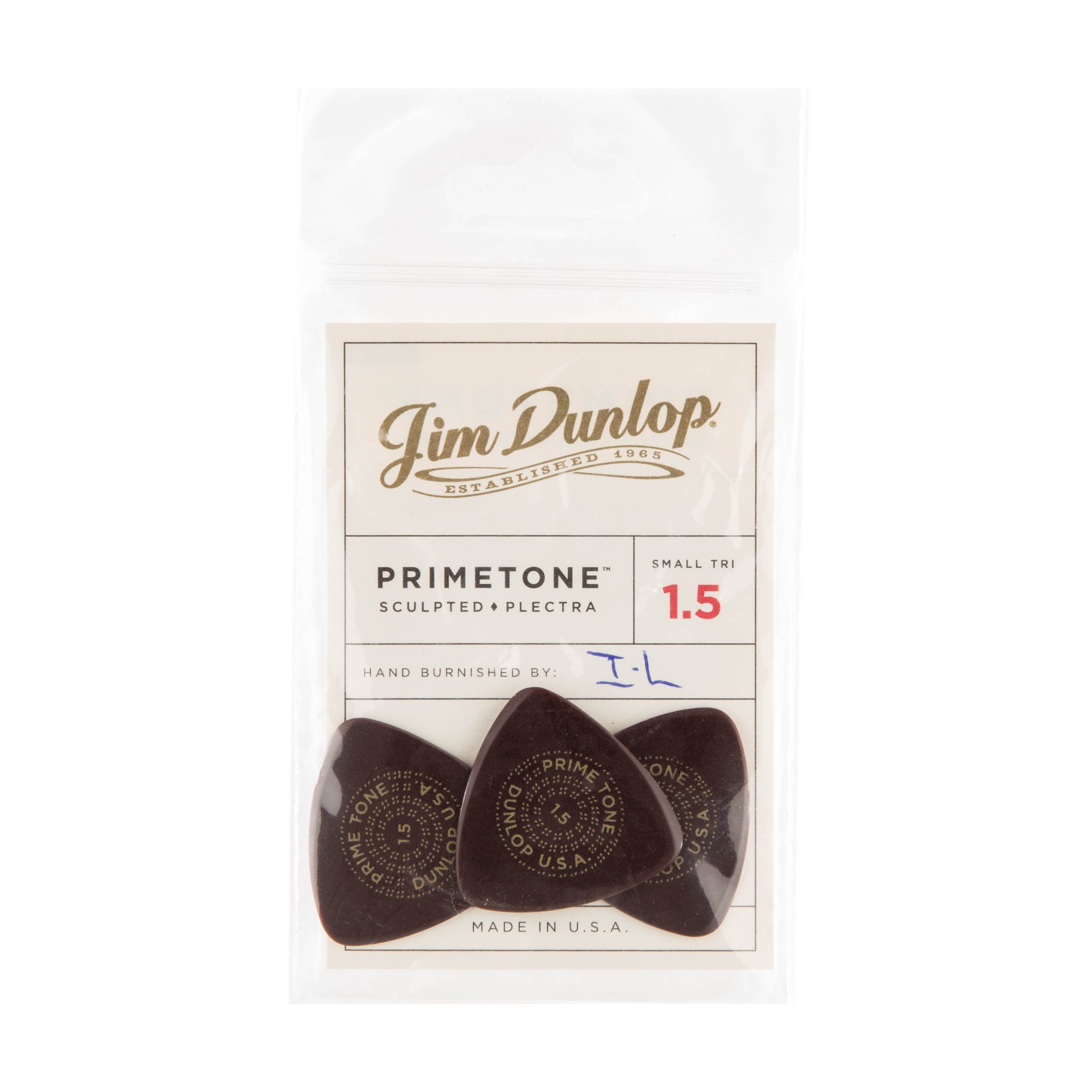 JIM DUNLOP 517P150 Primetone Small Triangle Smooth Pick 1.5mm- 3 Pack