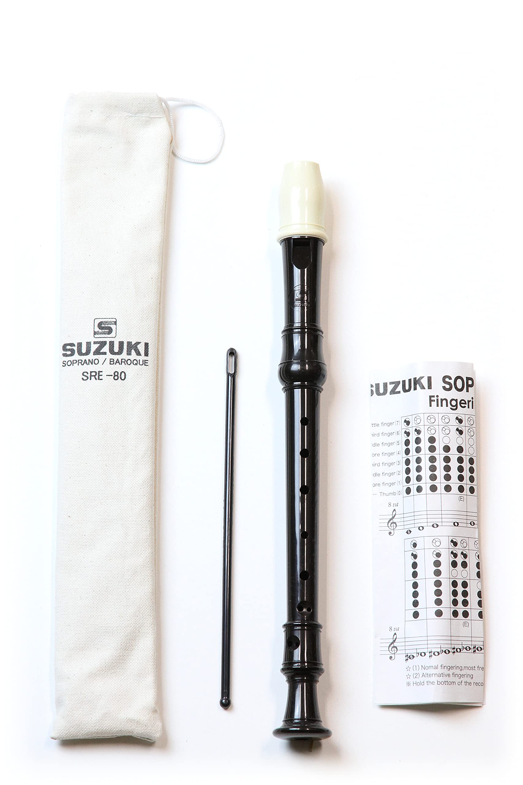 Suzuki Musical Instruments Recorder, Ebony (SRE-80)