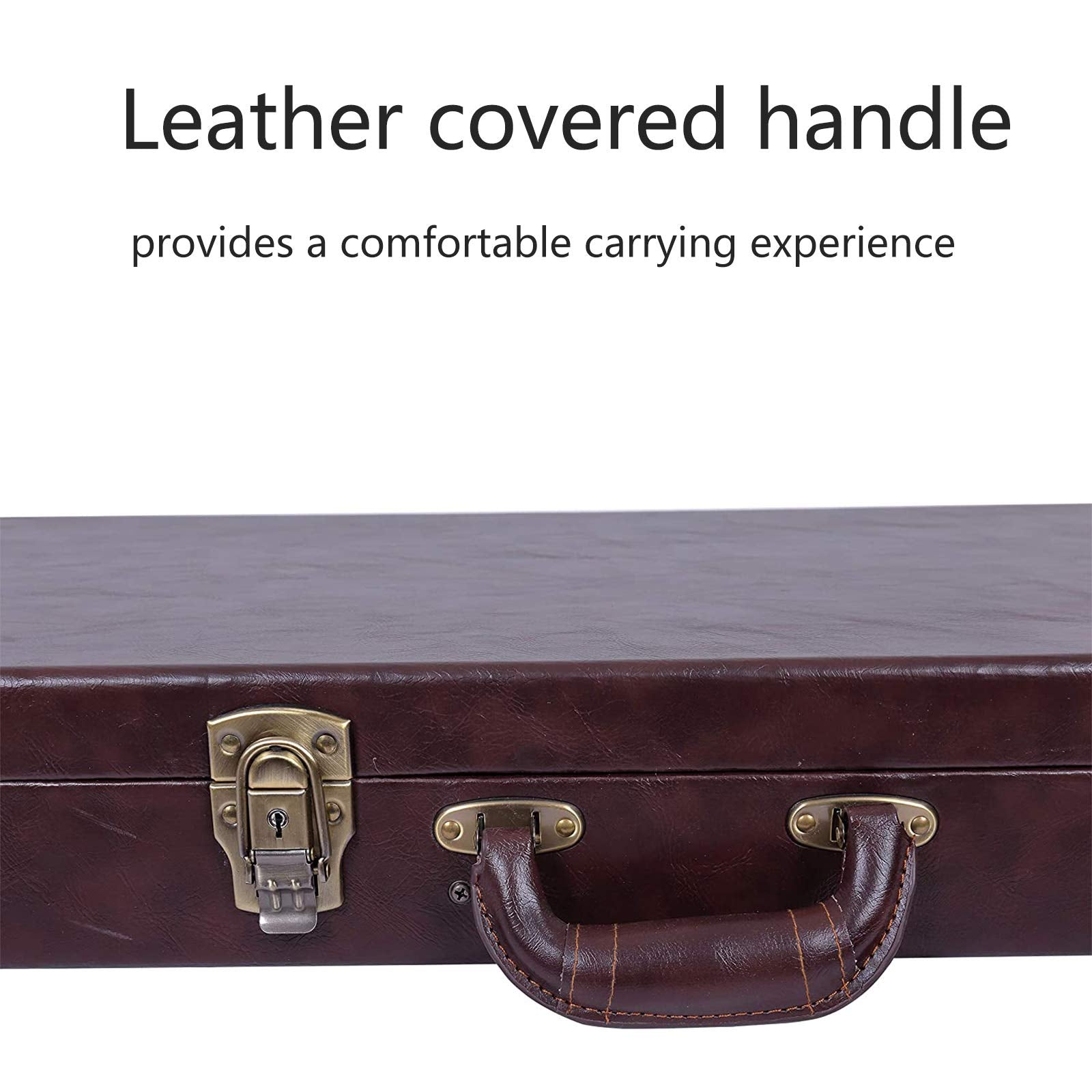 Crossrock Wooden Case Fits Fender Telecaster and Stratocaster Electric Guitars,Brown (CRW620EBR)