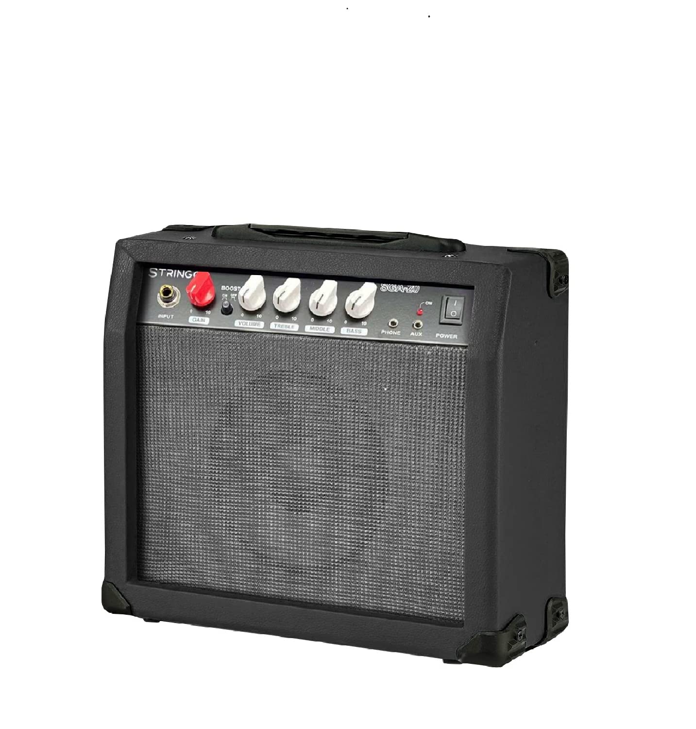 Stringo 20 Watt Guitar Amp Black. Clean And Overdrive Channel