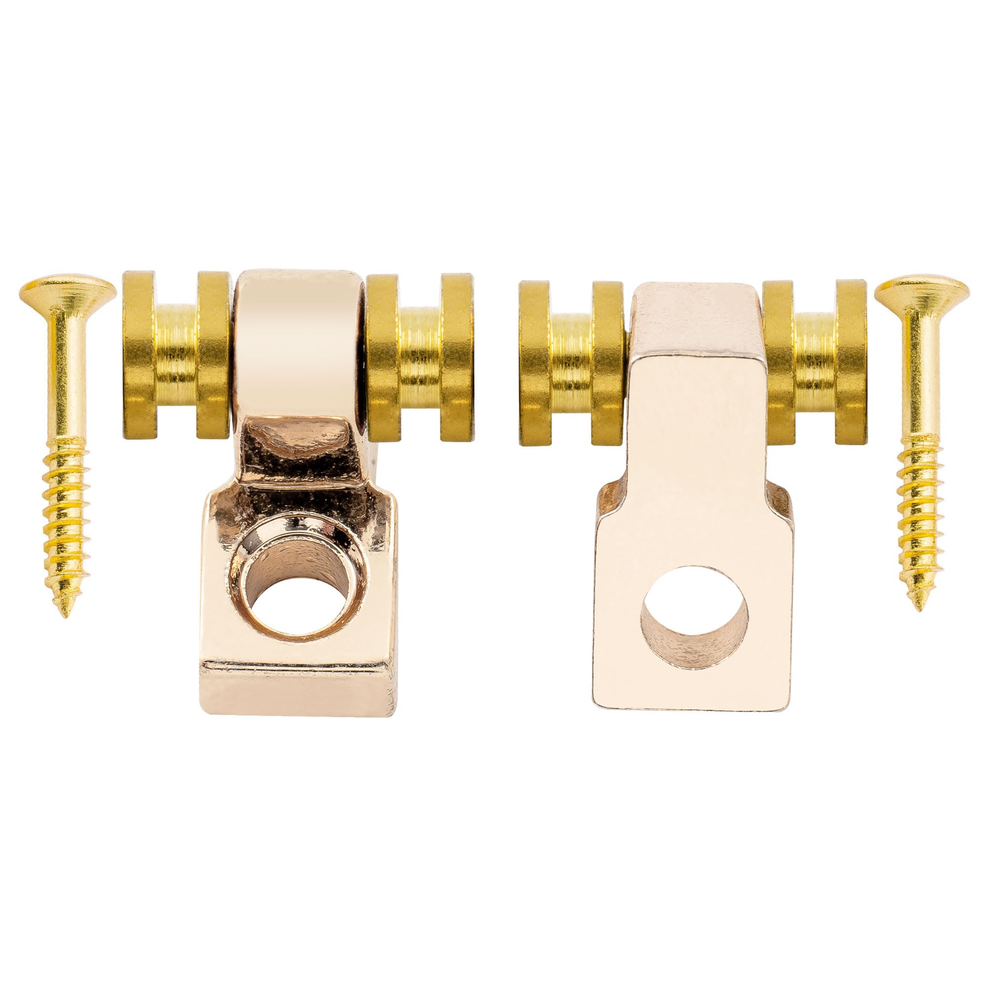 Musiclily Roller Guitar String Tree Guides Retainer for Fender Strat Stratocaster Tele Telecaster Electric Guitar, Gold (Pack of