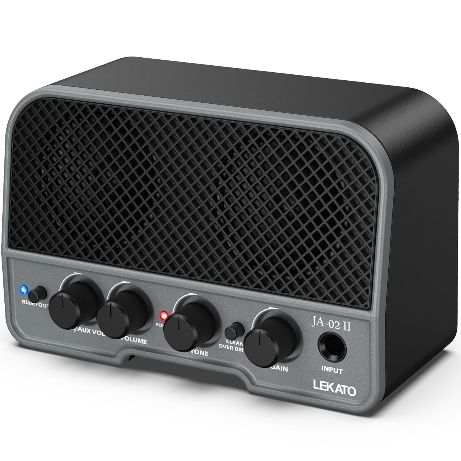 LEKATO Mini Guitar Amp Rechargeable Electric Guitar Amplifer 5W, Clean/Overdrive Channels,Portable Small Amp for Guitarist Pract