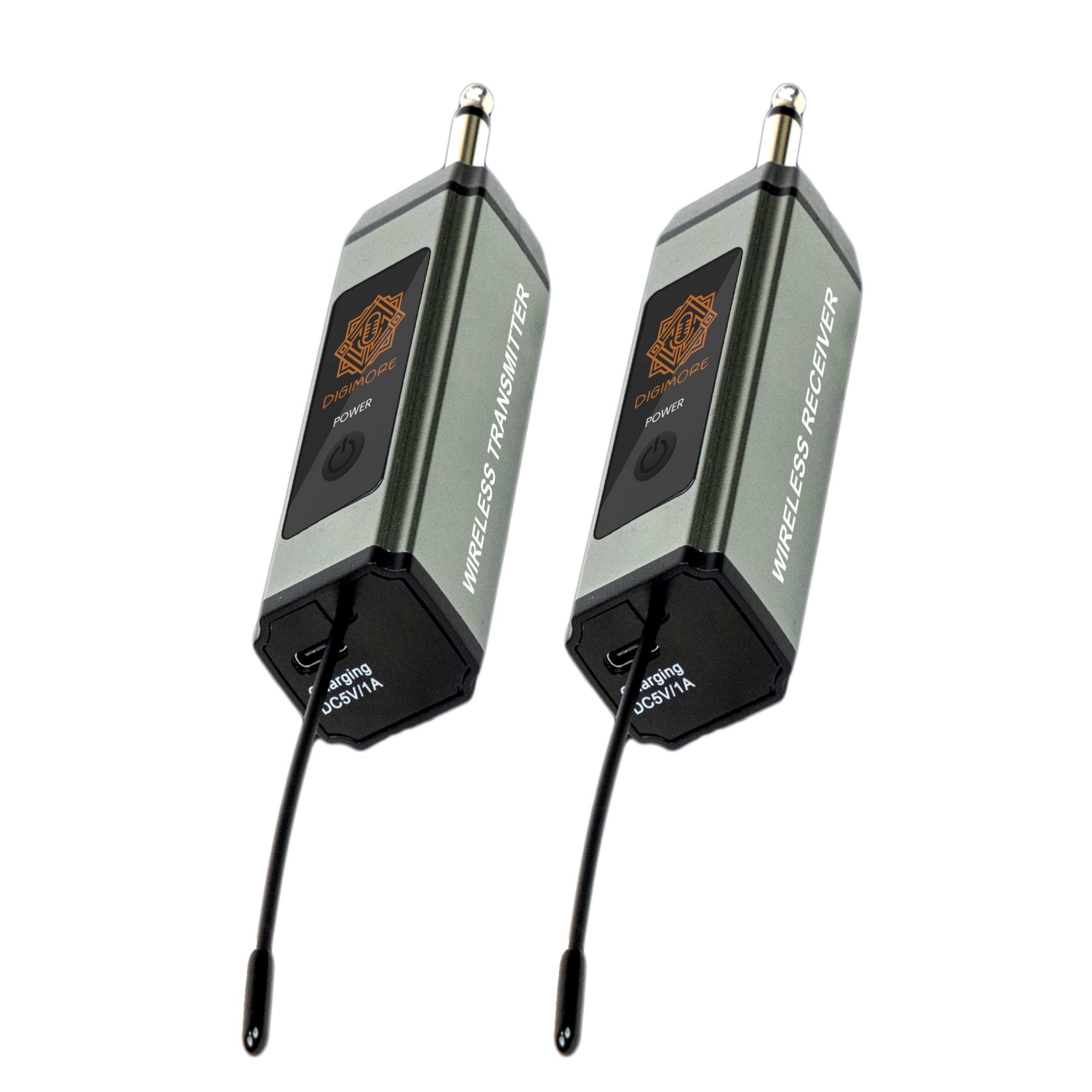 Digimore Wireless Guitar System 2.4Ghz For Electric Guitar Bass Violin Ukulele Keyboard Amplifier Instruments (D-700)