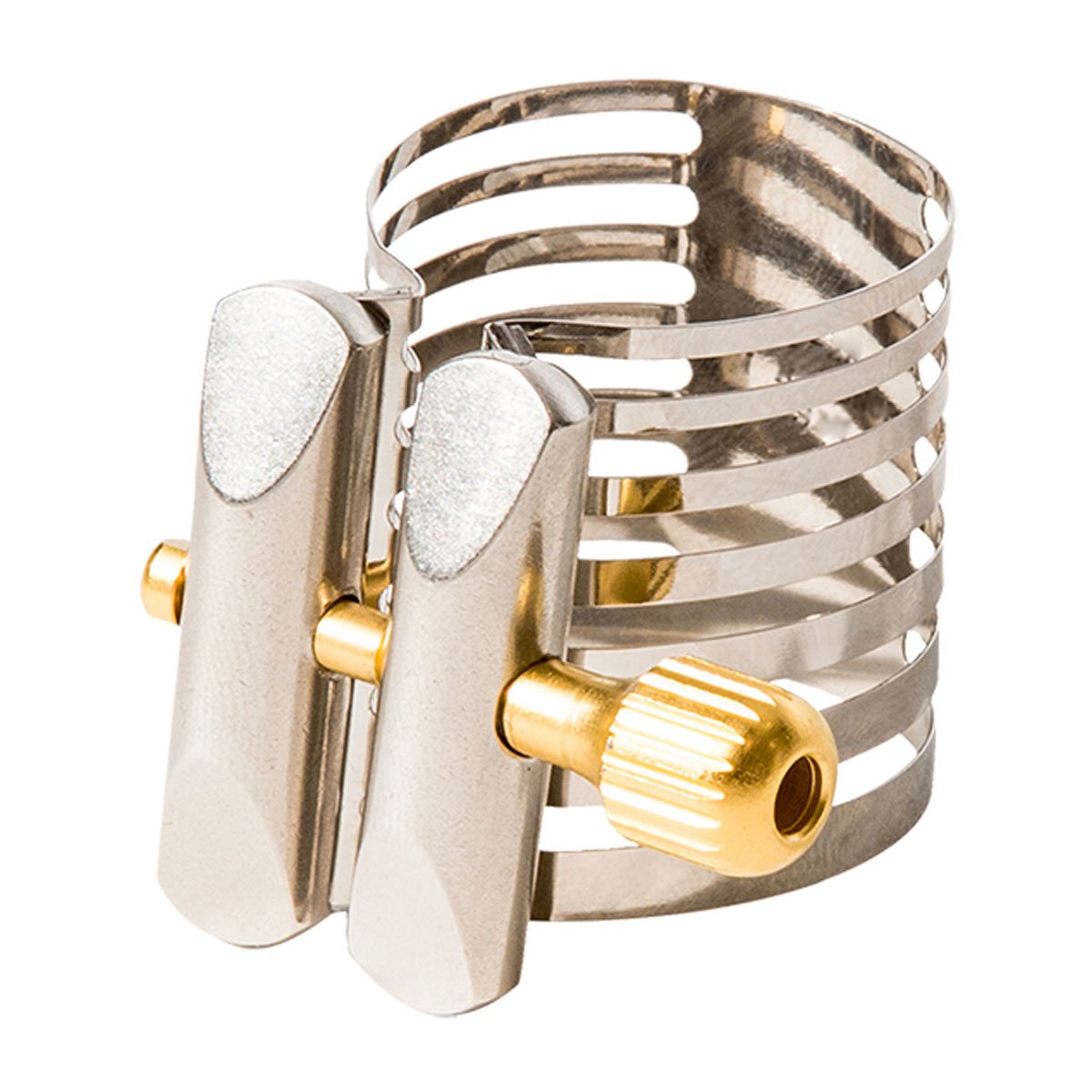 Rovner Ligature & Plastic Cap for Bb Clarinet - Platinum Ligature for Hard Rubber Mouthpiece (P-1R)