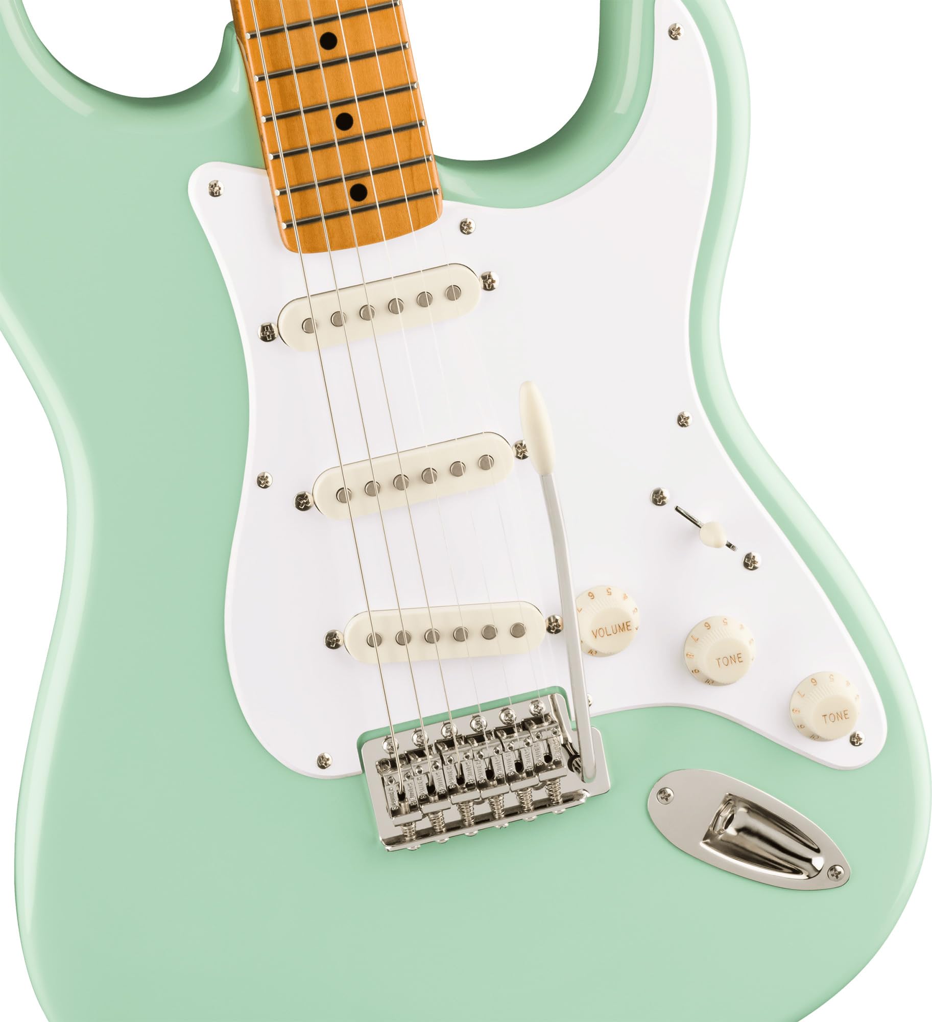 Fender Squier Classic Vibe '50s Stratocaster - Surf Green Bundle with Gig Bag, Cable, Tuner, Strap, Strings, Picks, and Austin B