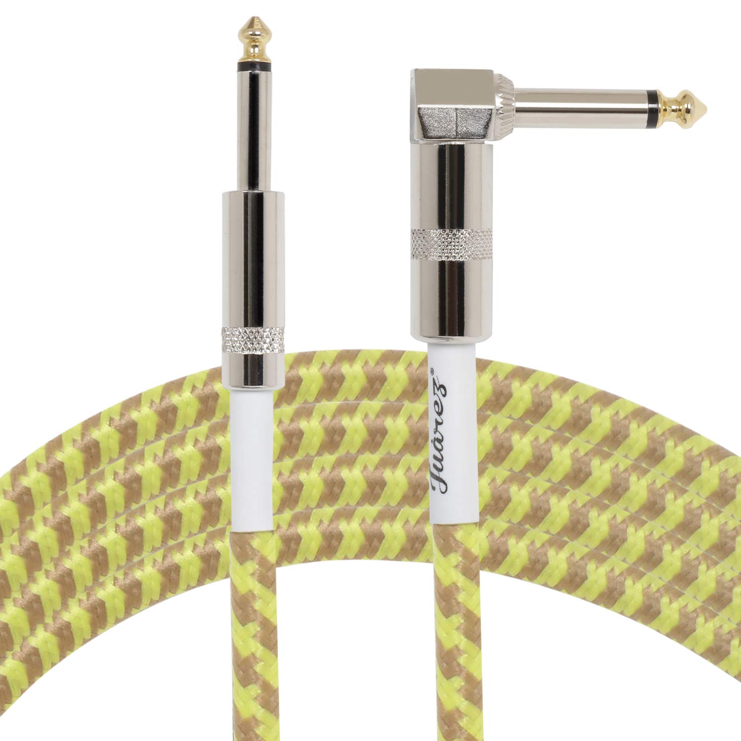 Juarez Jag150Yl Guitar Cable Professional Noise Protection 6.3Mm 1/4 Inch For Guitar Bass Keyboards Amps (5M Yellow)