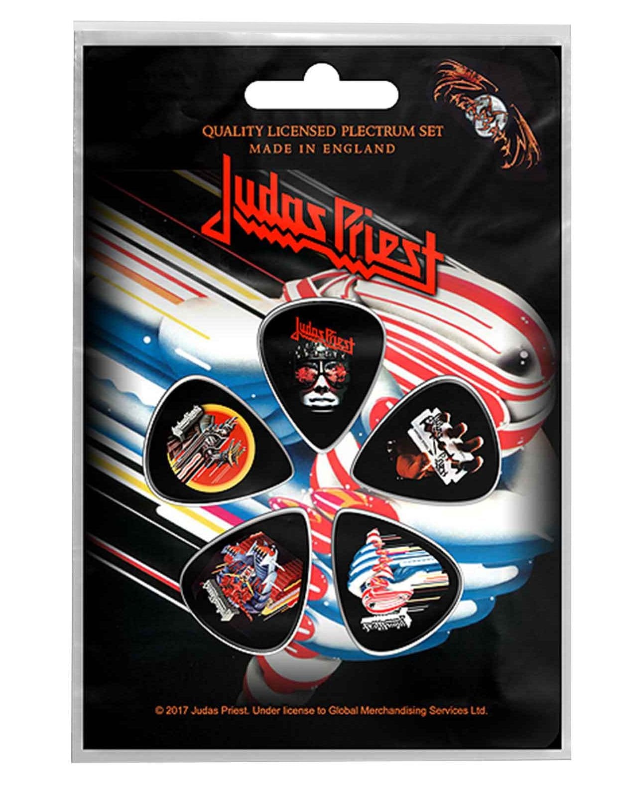 Judas Priest Plectrum Pack Guitar Pick X 5 Band Logo British Steel Official