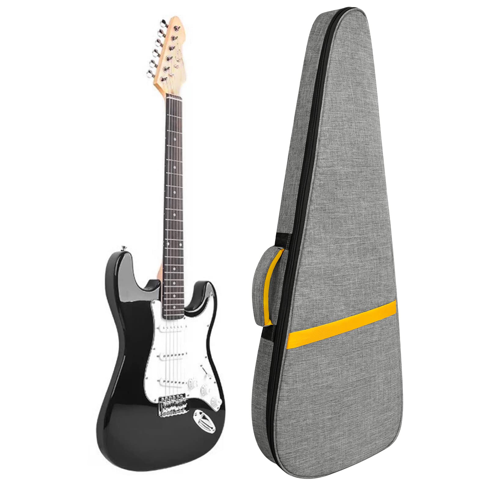 Letsrock Electric Guitar Gig Bag, 39 Inch Electric Guitar Case With 0.5 Inch Thick Padding With Carry Handle, Pocket & Neck Stra