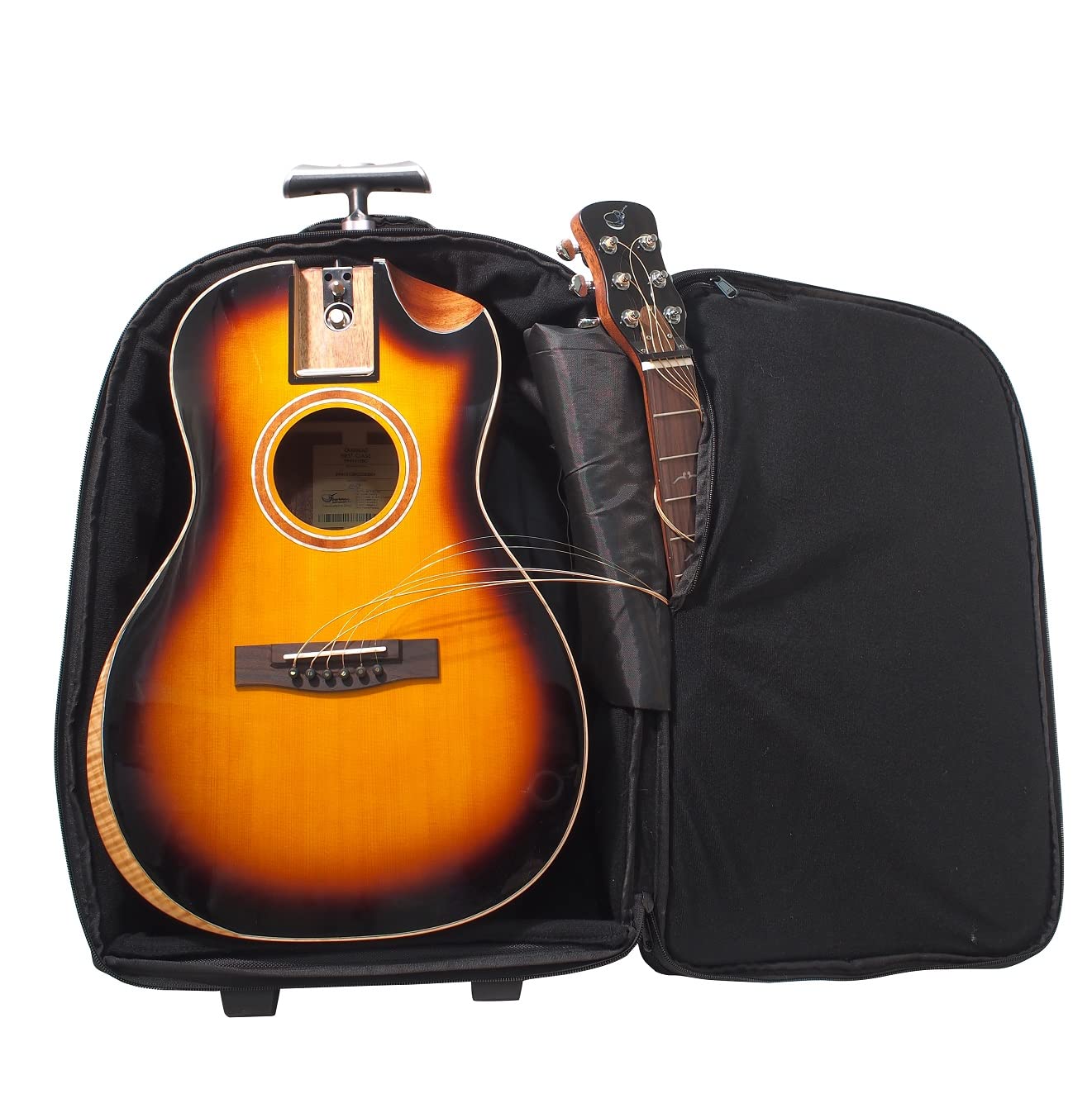 Journey Instruments Solid Sitka Travel Guitar - Fp412-13Bc Traveling Acoustic-Electric Collapsible Guitar - Portable Backpack Ca