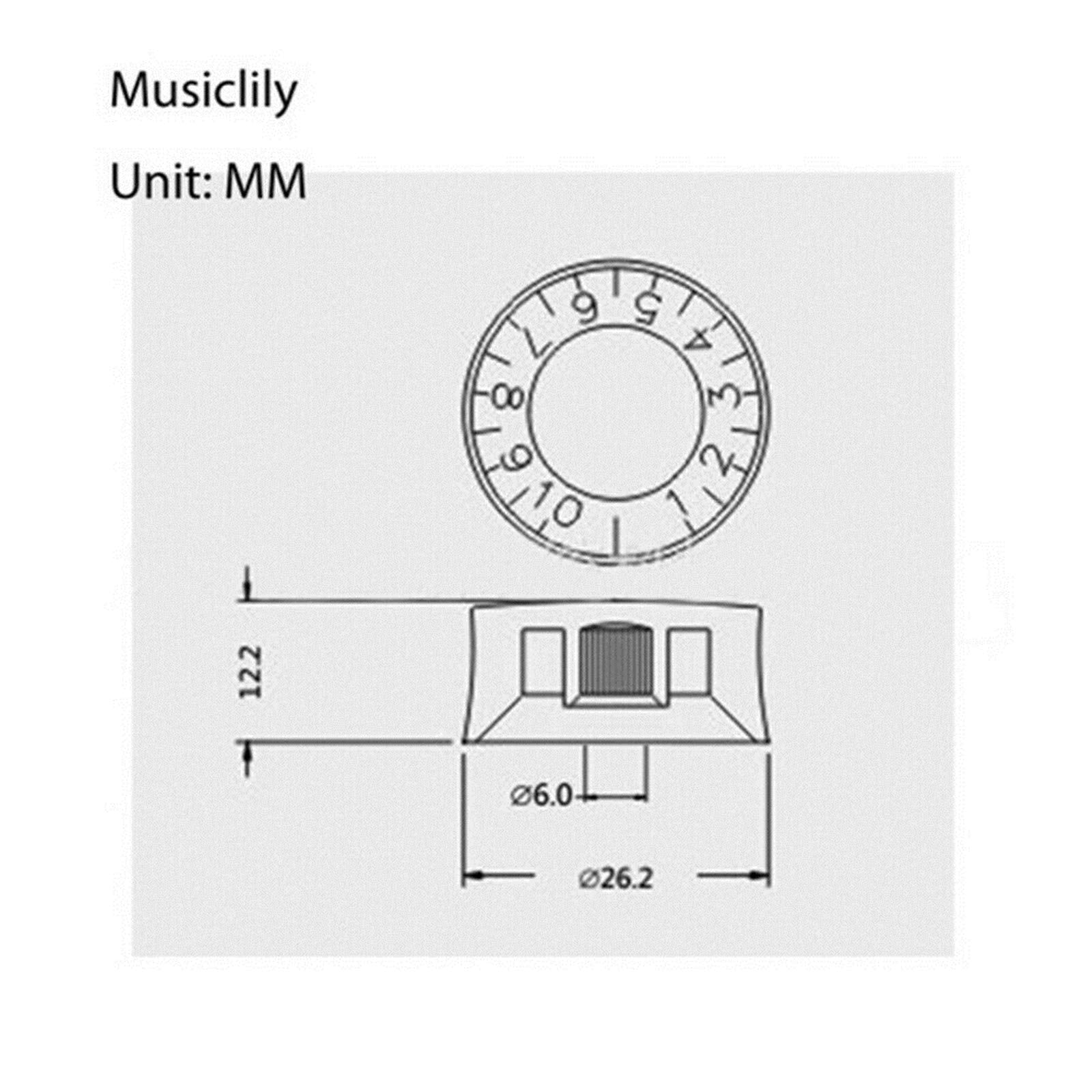 FASTROHY 4 Pcs Guitar Control Speed Tone Volume Knobs for Gibson Les Paul Parts Black