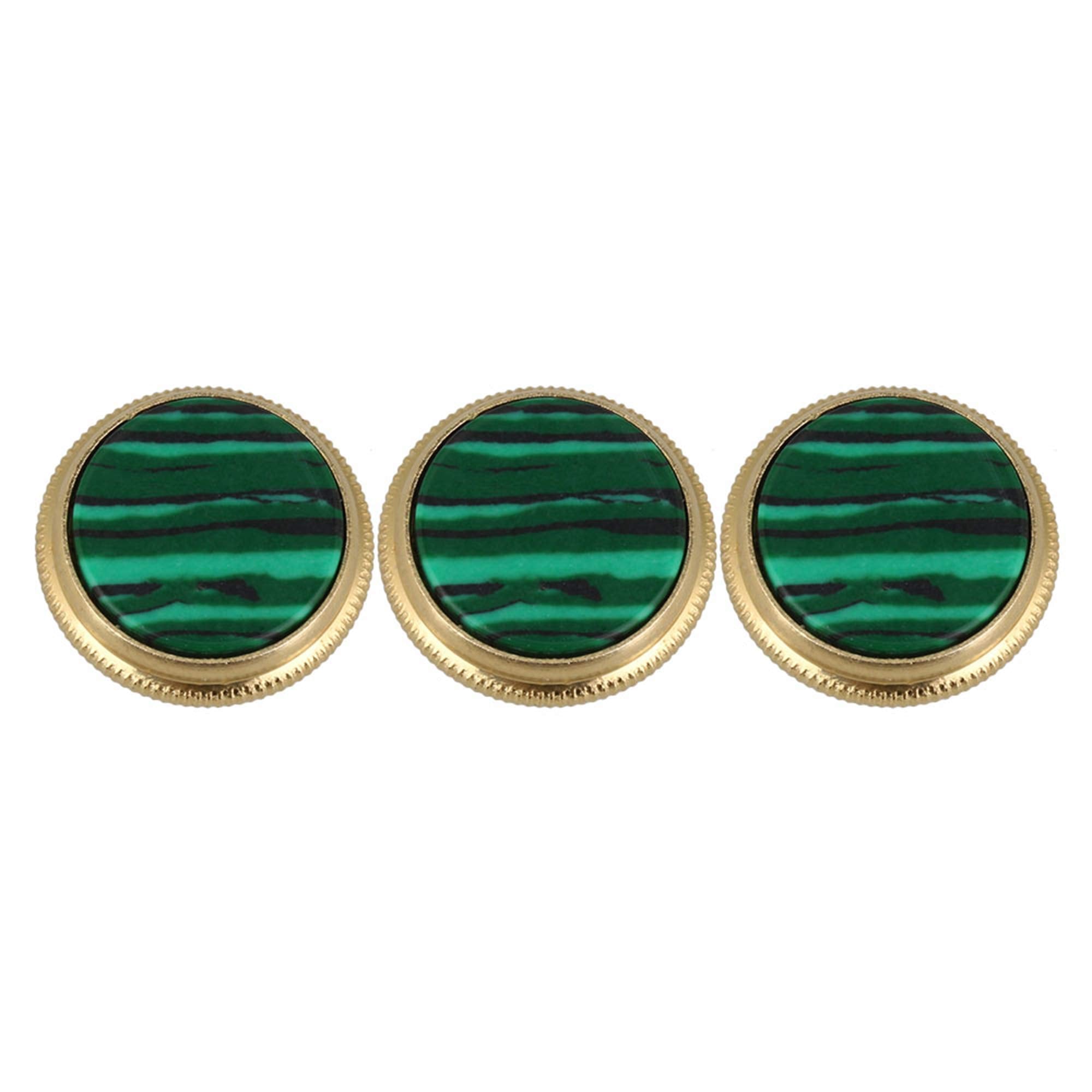 BQLZR Gold Green Trumpet Finger Button Musical Instruments Replacement Parts Pack of 3