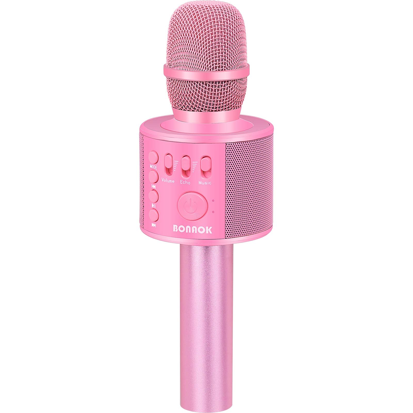 Bonaok Wireless Bluetooth Karaoke Microphone, 3-In-1 Portable Handheld Mic Speaker Machine For All Smartphones,Christmas Gifts F