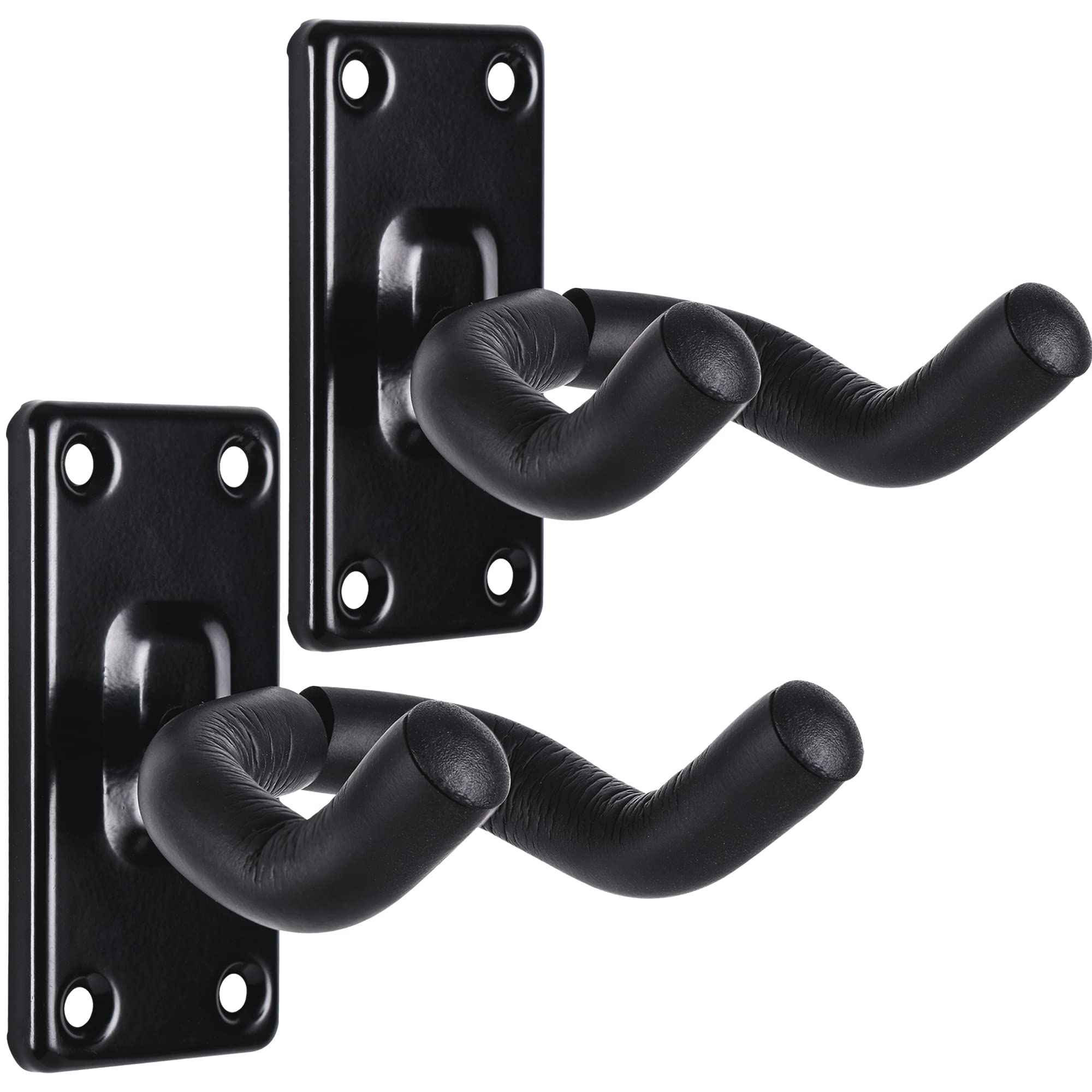 Guitar Hanger 2 Pack Guitar Wall Mount Hangers For Electric Acoustic And Bass Guitars Ukulele