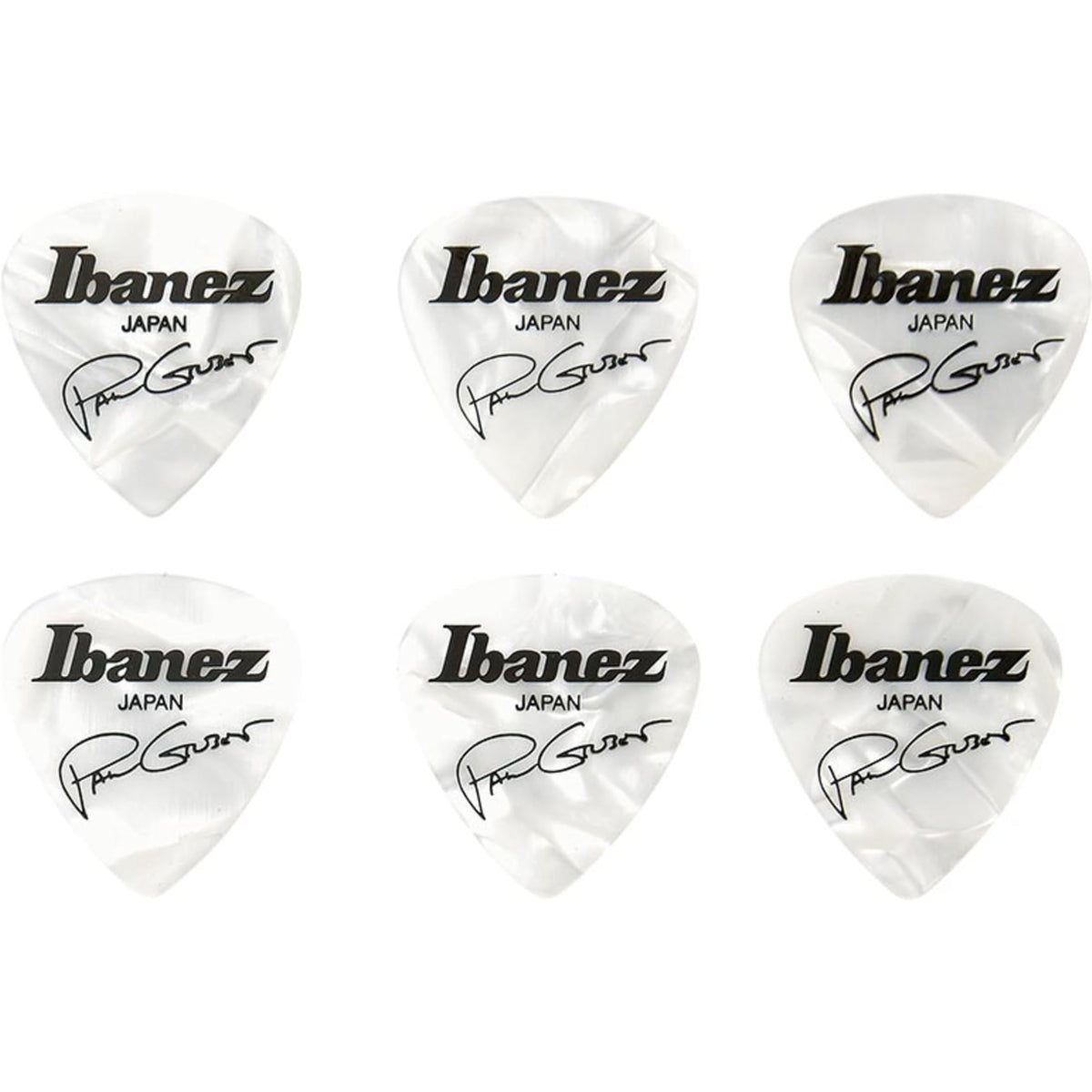 Ibanez Paul Gilbert Signature Guitar Picks (Set Of 6 Pcs) B1000Pg-Pw ...