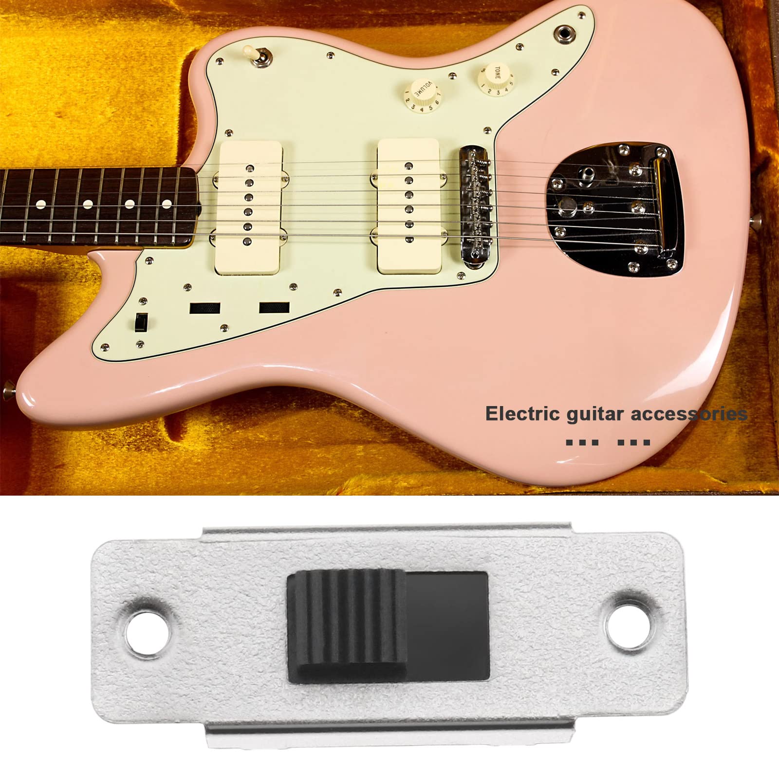 eMagTech 2Pcs Slide Selector Switch with 4x Screws Compatible with Fender Jaguar/Jazzmaster Toggle Switch Guitar Accessories Met