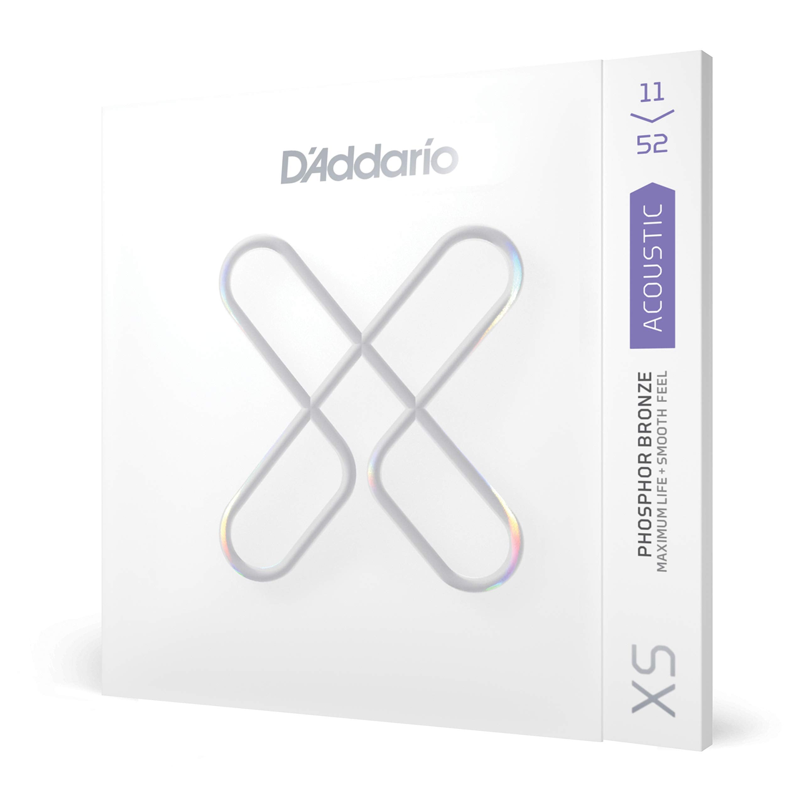 D'Addario Guitar Strings - Xs Phosphor Bronze Coated Acoustic Guitar Strings - Xsapb1152 - Maximum Life With Smooth Feel & Excep