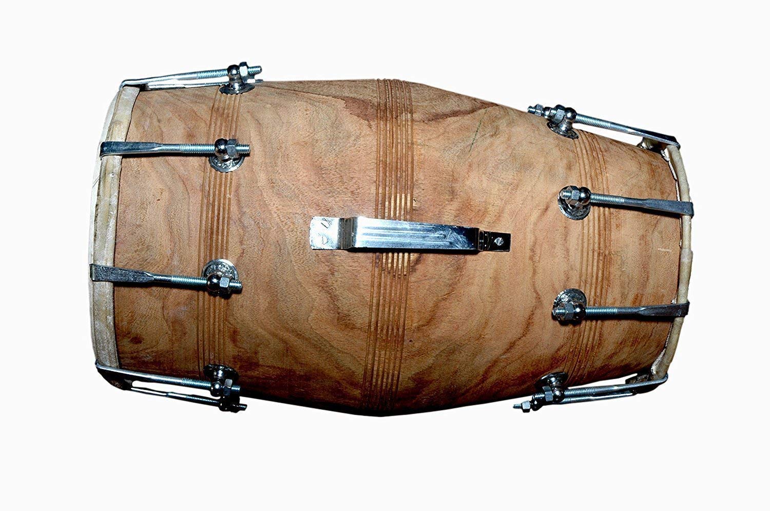 Sai Musical Handmade Sheesham Wood Dholak Indian Folk Musical Instrument Drum Nuts N Bolt