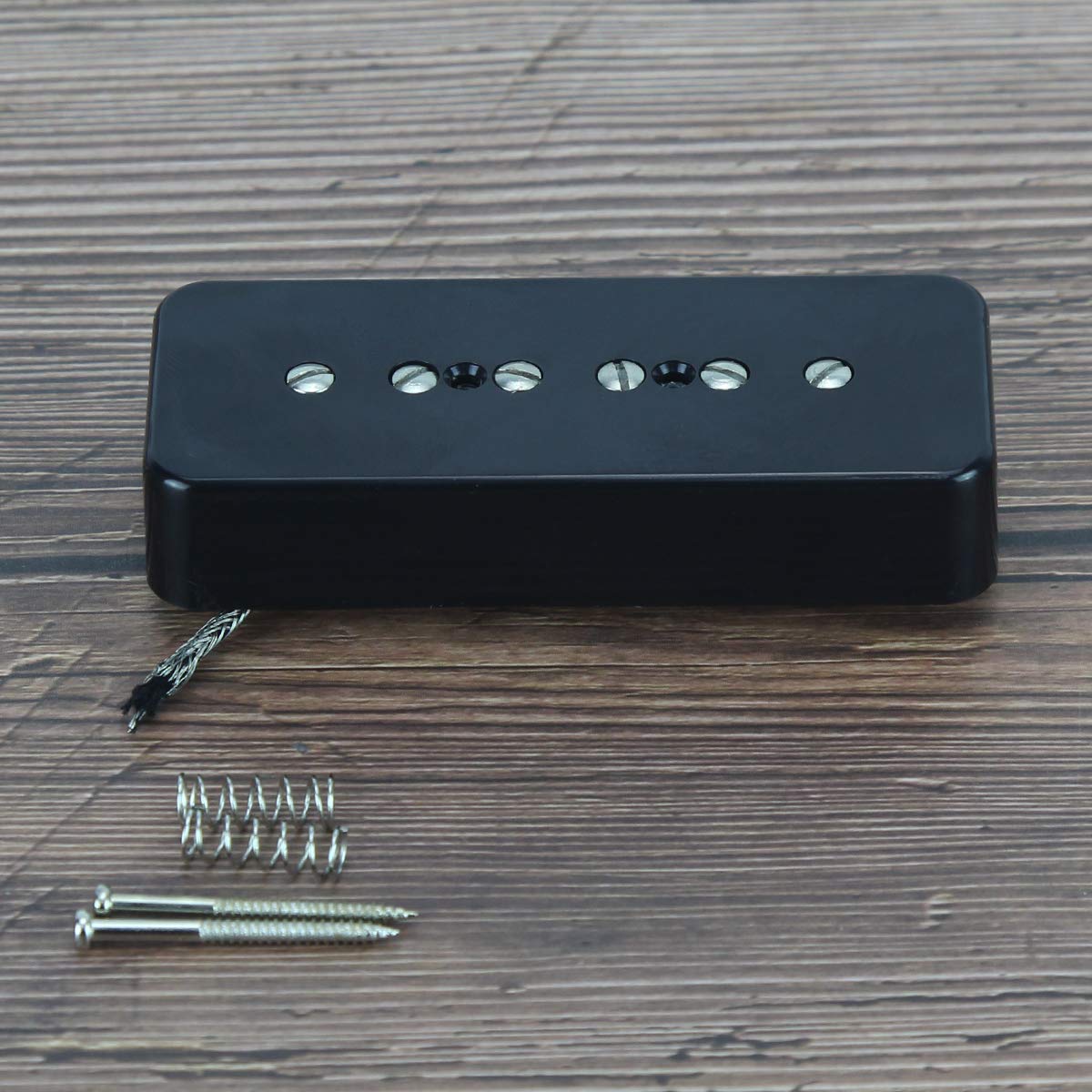 FLEOR Electric Guitar Neck Pickup Single Coil Pickup Black P90 Soap Bar Pickups - Alnico 5