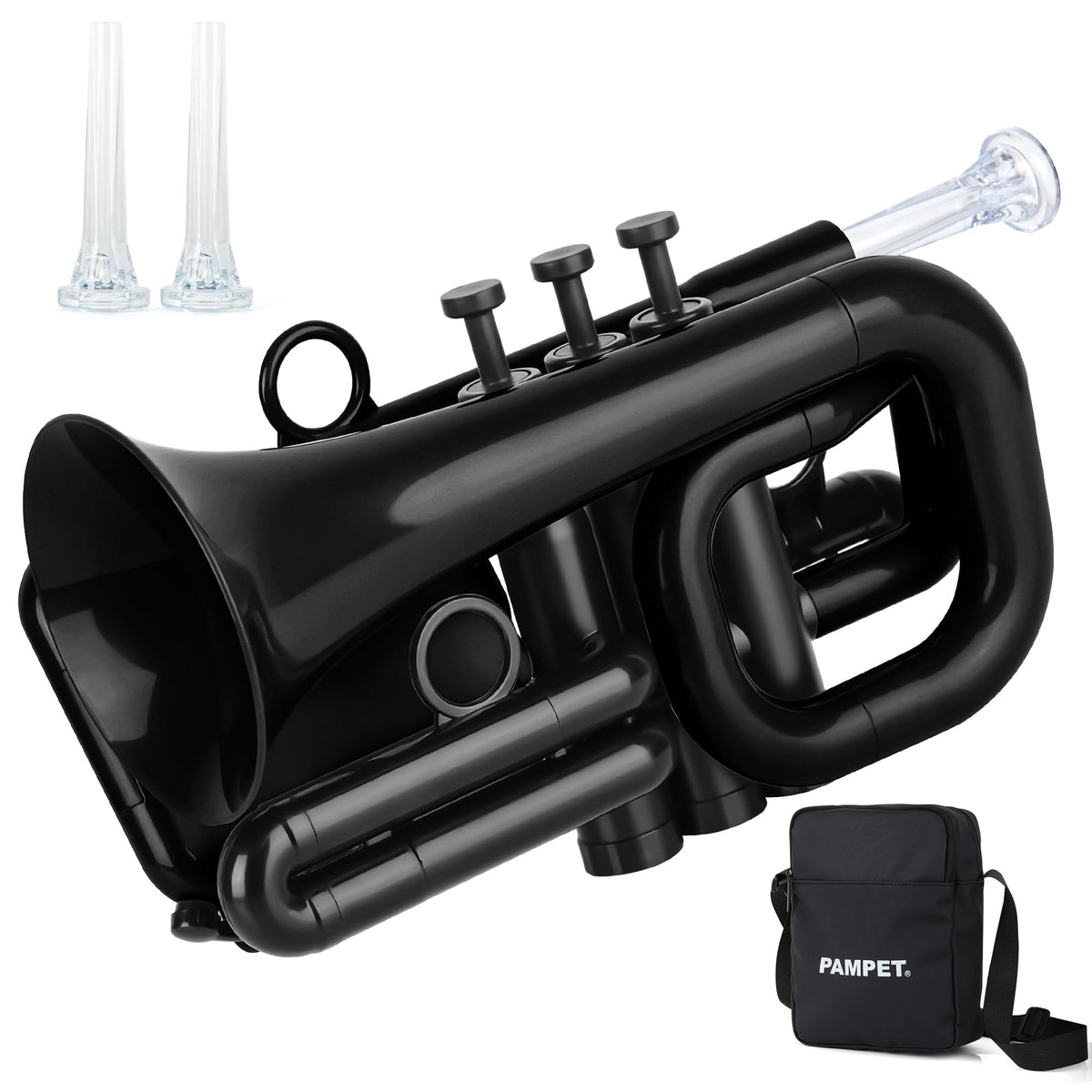 PAMPET DOLPHIN Pocket Trumpet Plastic Bb Trumpet Standard Trumpets for ...