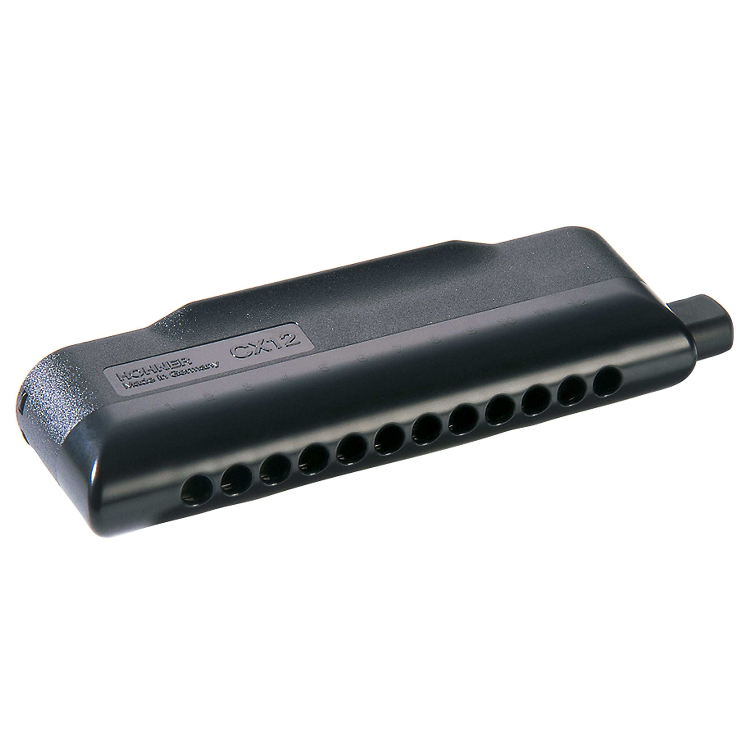 HOHNER CX-12 Chromatic Harmonica, Key of E, Black (7545-E)