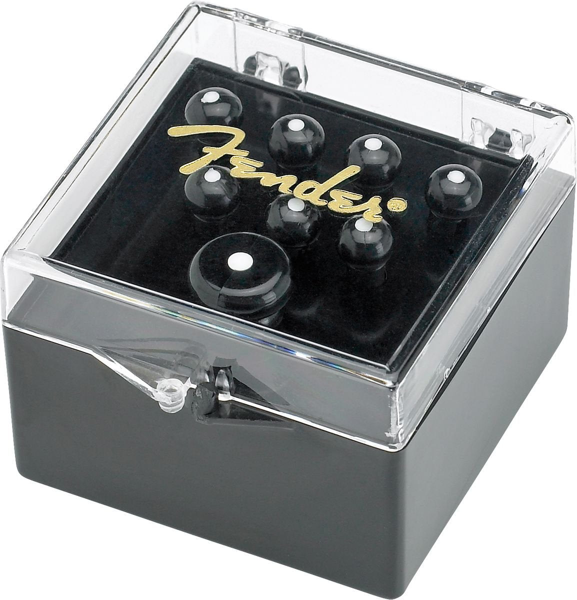 Fender Bridge Pin Set - Black W/ White Dot