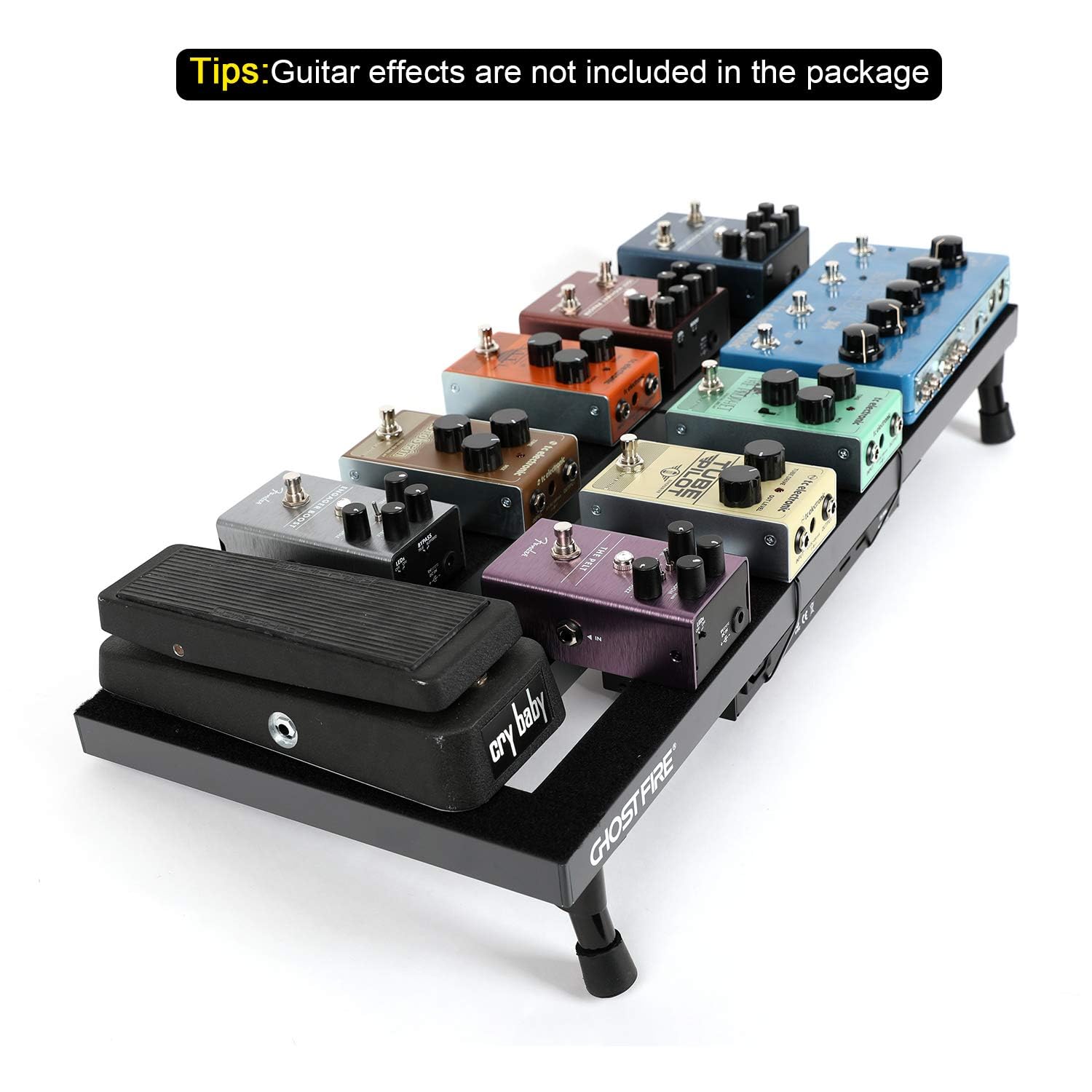 Ghost Fire Guitar Pedal Board Aluminum Alloy 2.2ib Super light Effect Pedalboard 27.5''x11.8'' with Carry Bag SPL-07